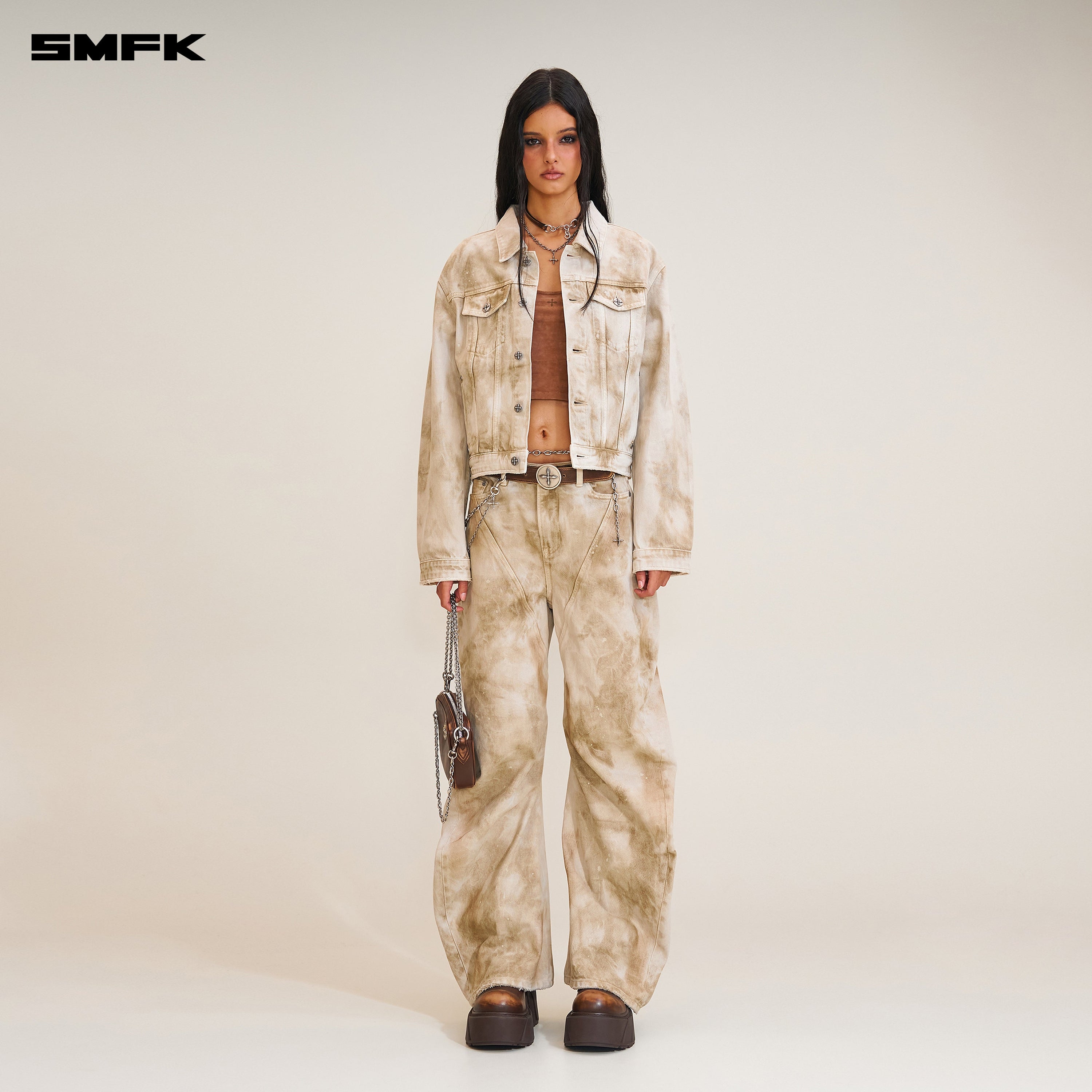 RAGE WILD ARC DENIM PANTS WILD BROWN