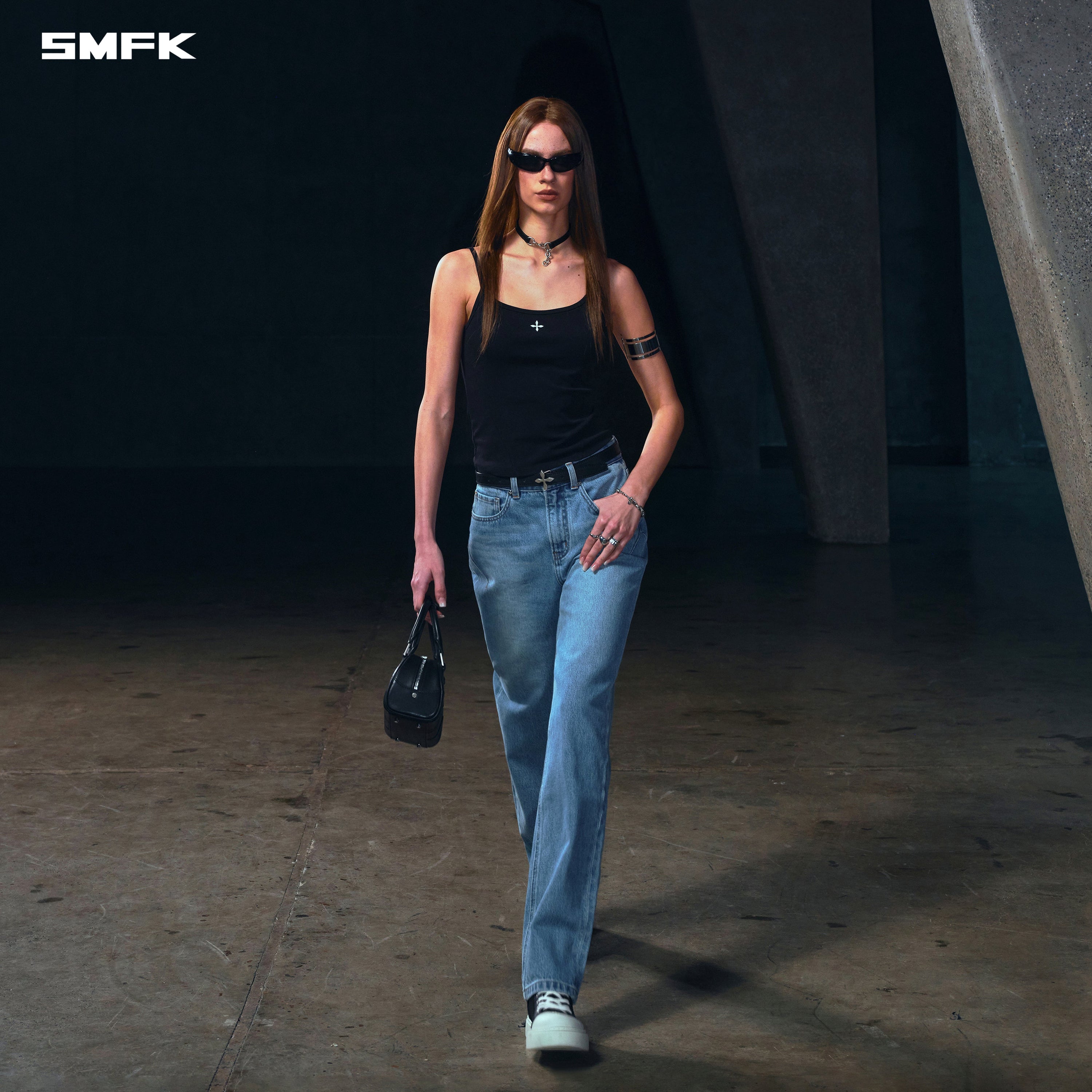 PERMANENT STRT-S DENIM PANTS/COTTON WILD BLUE