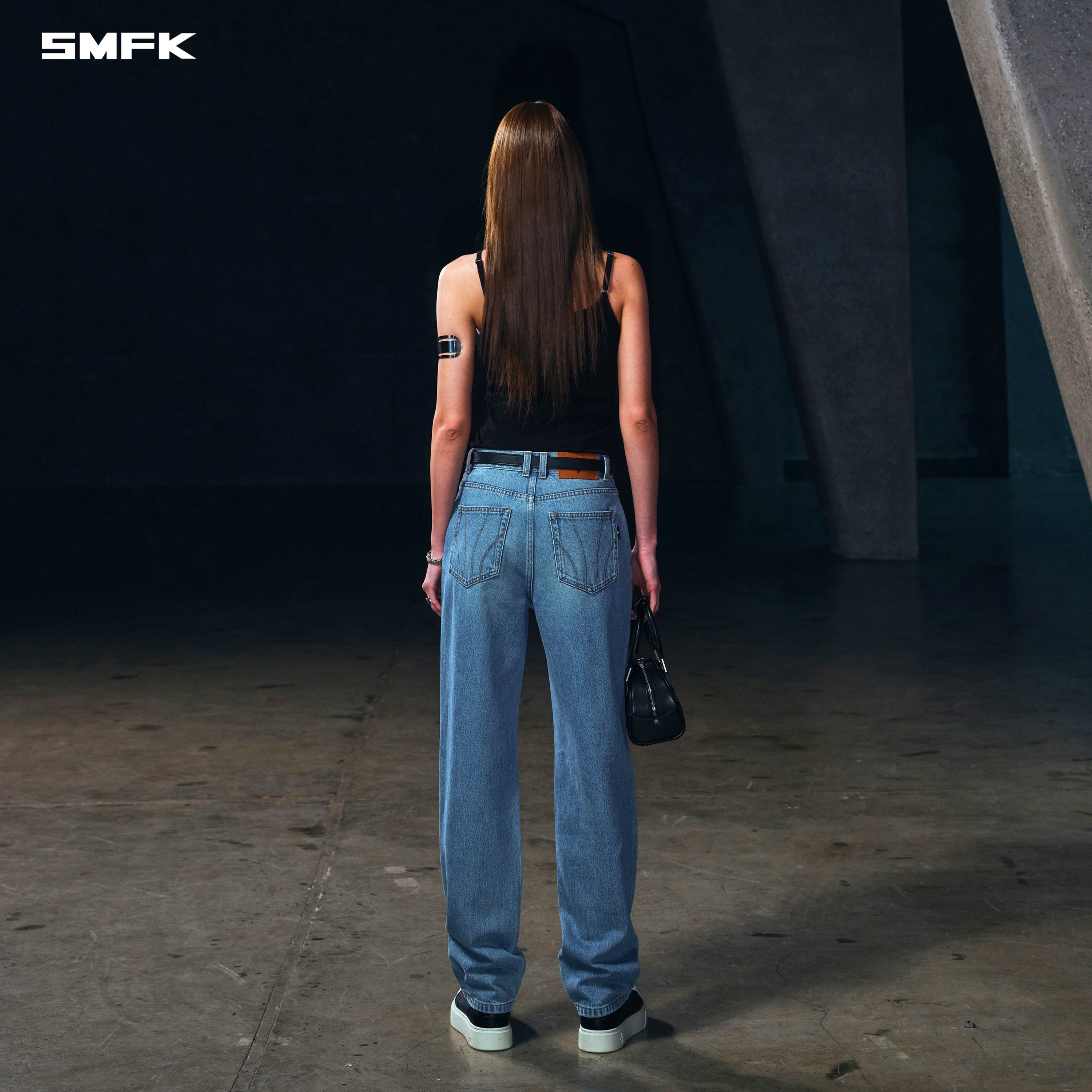 PERMANENT STRT-S DENIM PANTS/COTTON WILD BLUE