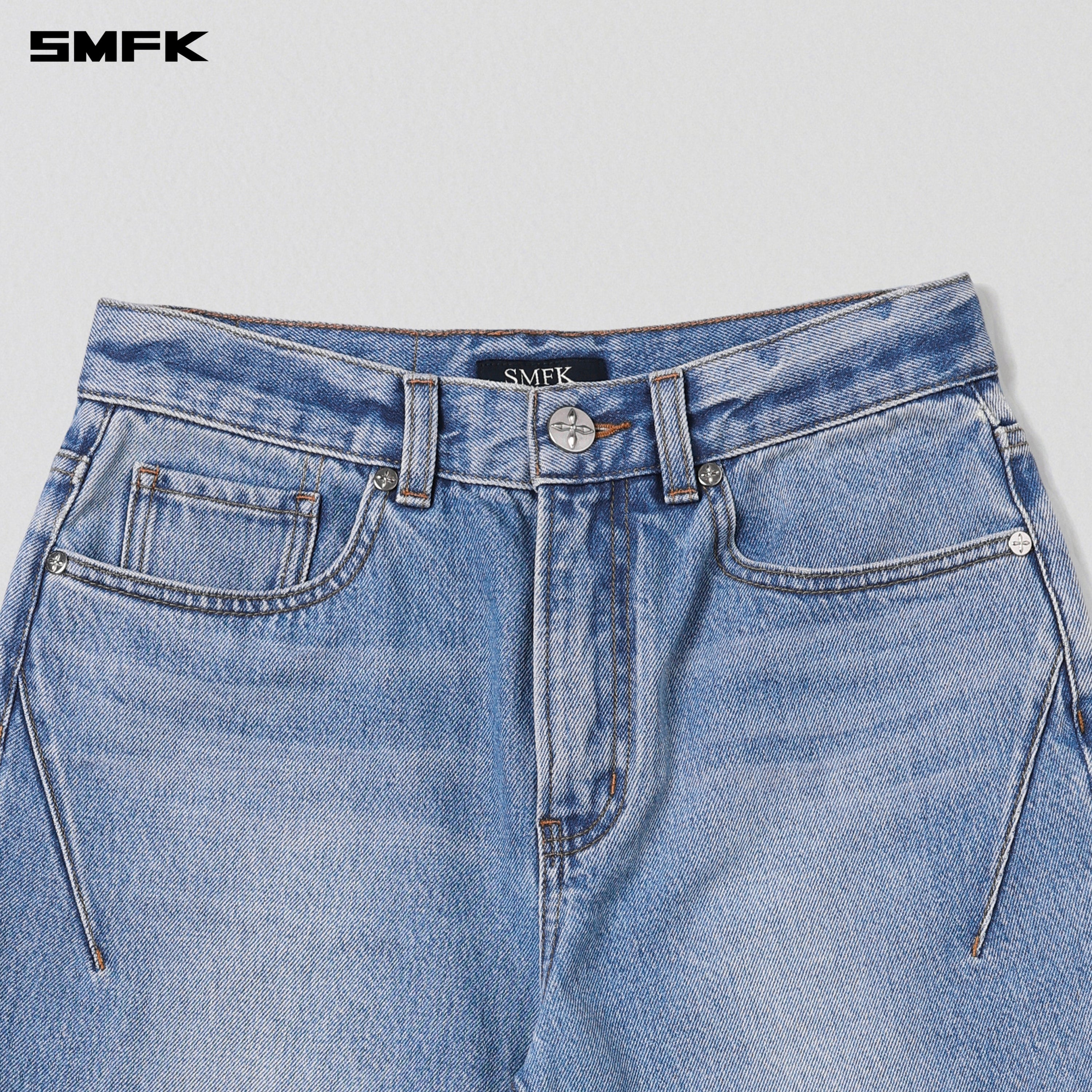 PERMANENT STRT-S DENIM PANTS/COTTON WILD BLUE