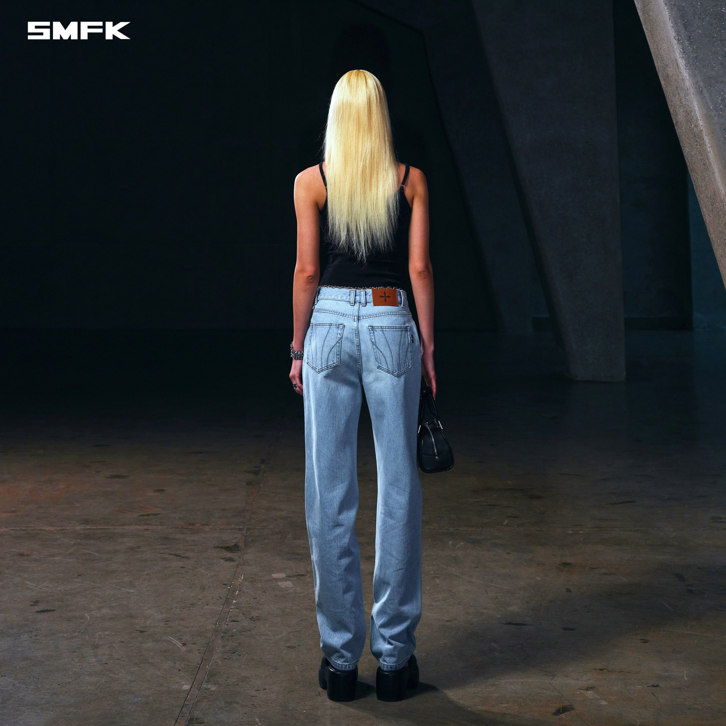 WILD PERMANENT STRT-S DENIM PANTS/COTTON WILD SKY BLUE