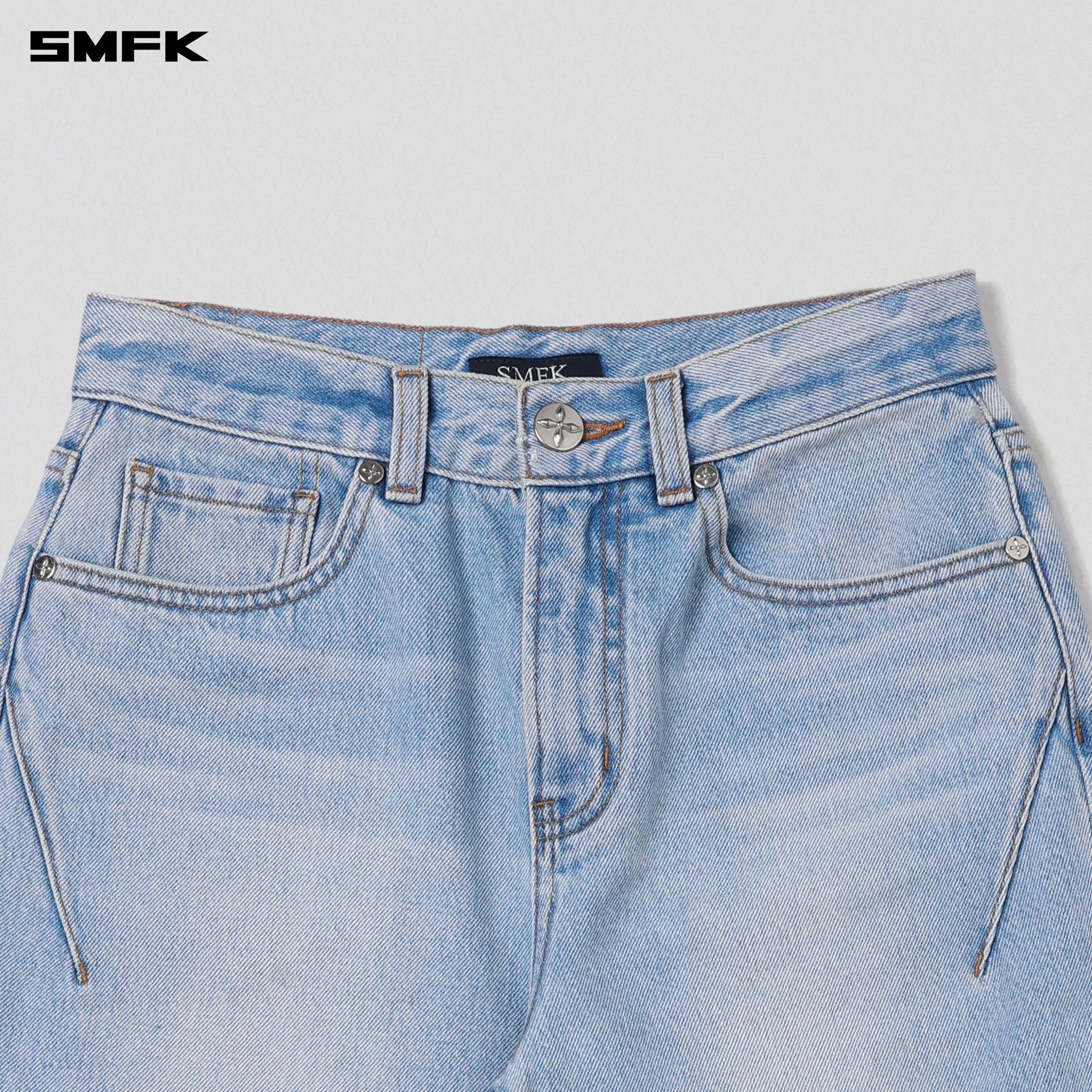 WILD PERMANENT STRT-S DENIM PANTS/COTTON WILD SKY BLUE