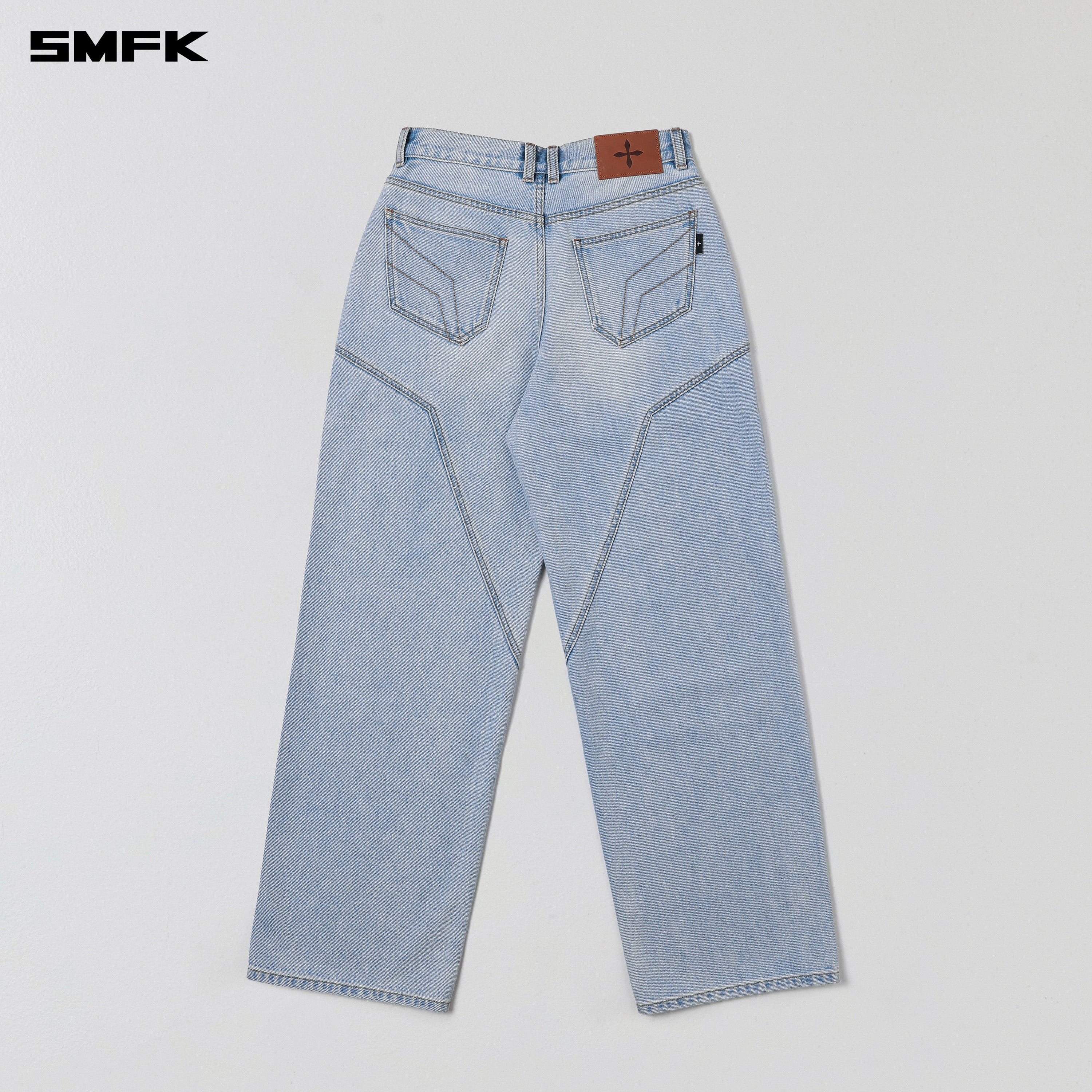 WILD MIRAGE LOOSE STRT DENIM PANTS/COTTON WILD SKY BLUE