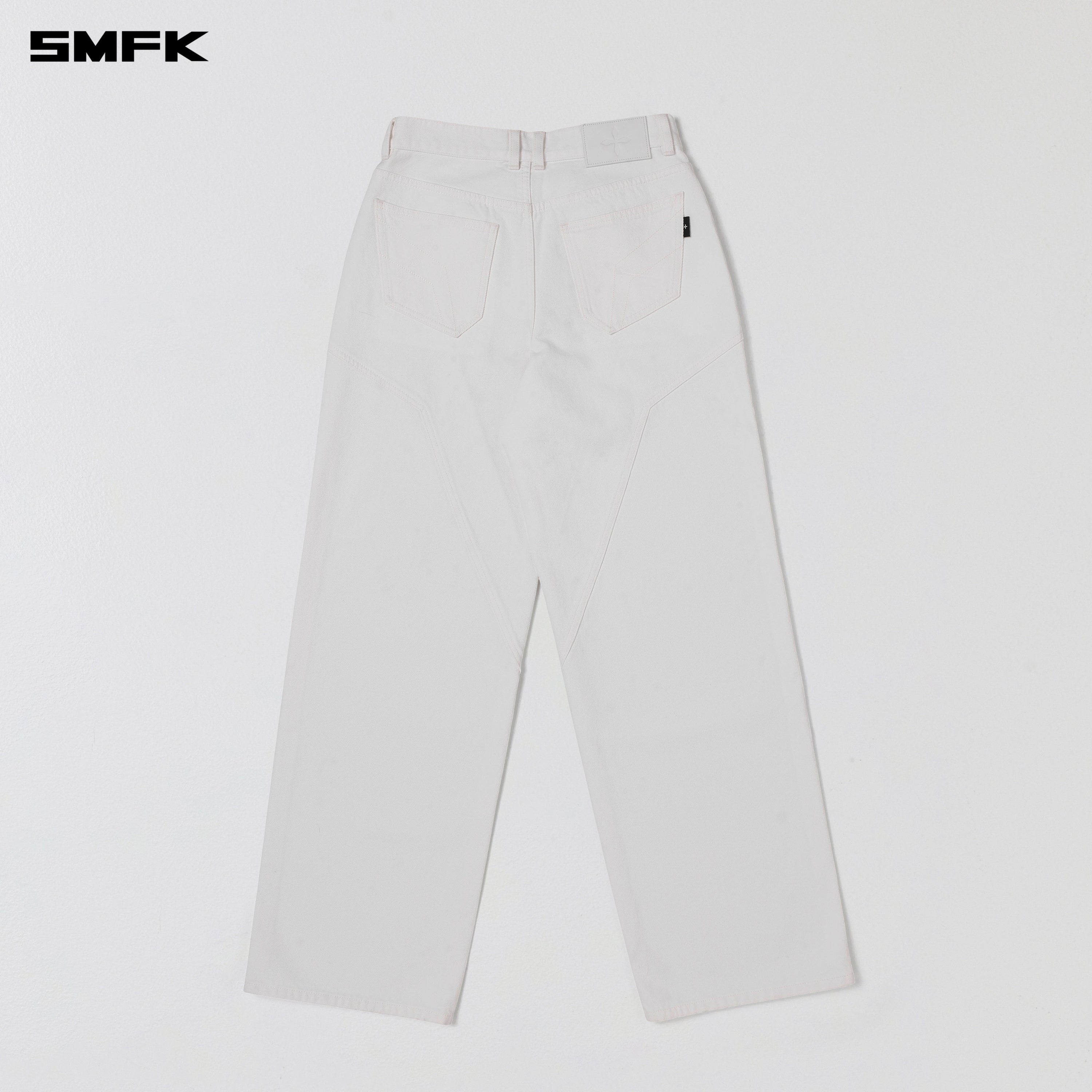 WILD MIRAGE LOOSE STRT DENIM PANTS/COTTON CLOUD WHITE