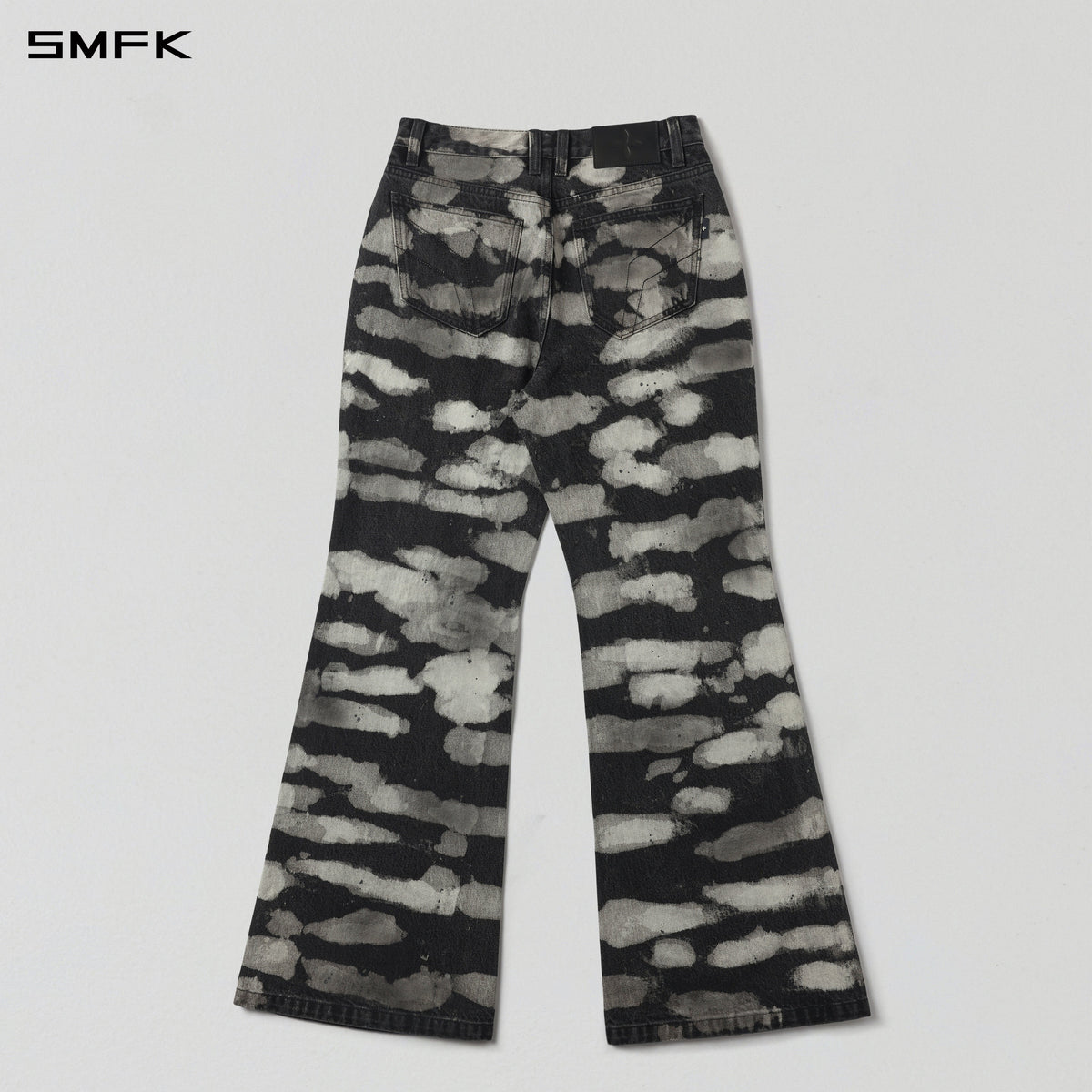 WILD HURRICANE HANDCRAFT DENIM PANTS/DENIM COTTON/W ORIENTAL INK