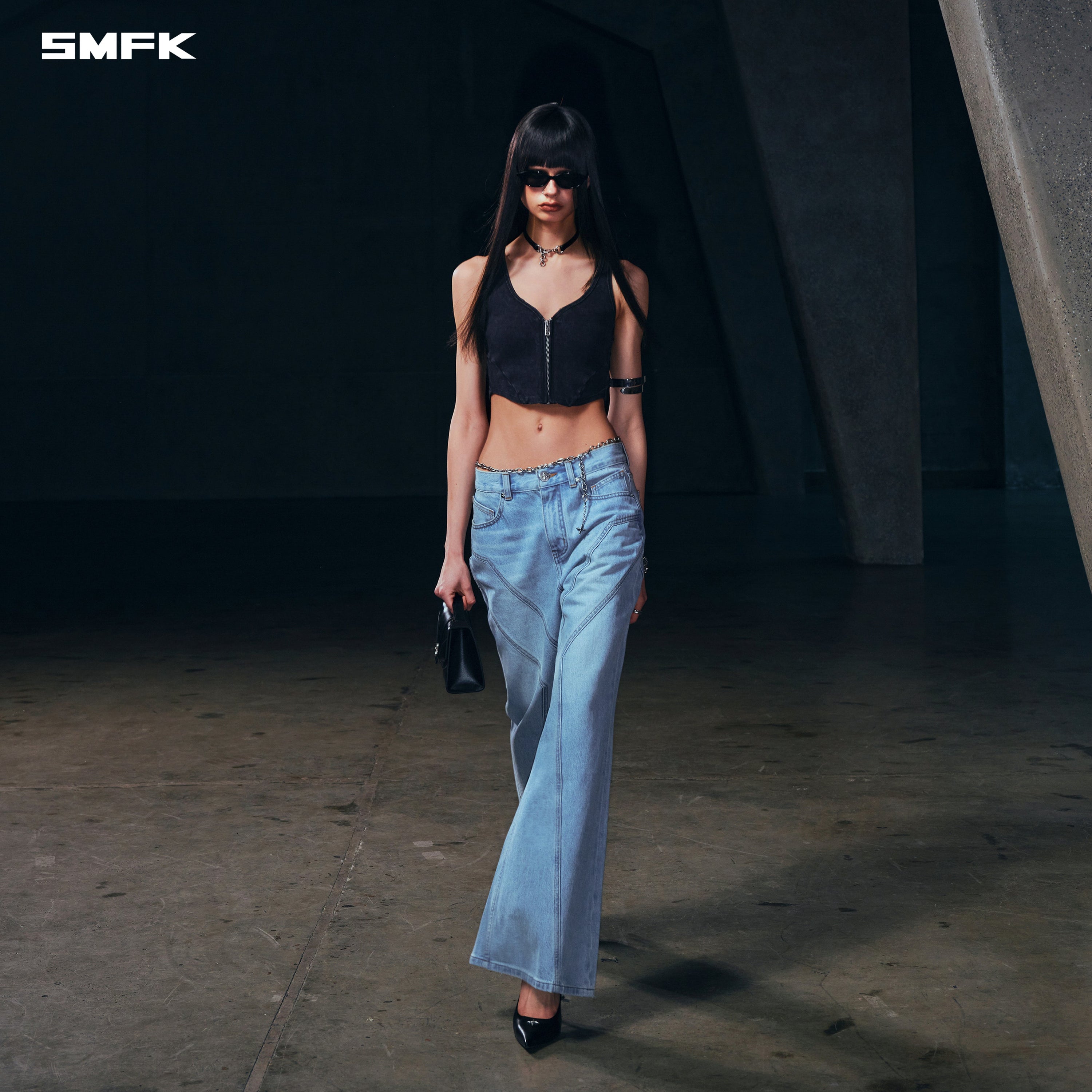 WILD MIRAGE HURRICANE DENIM PANTS/COTTON WILD SKY BLUE