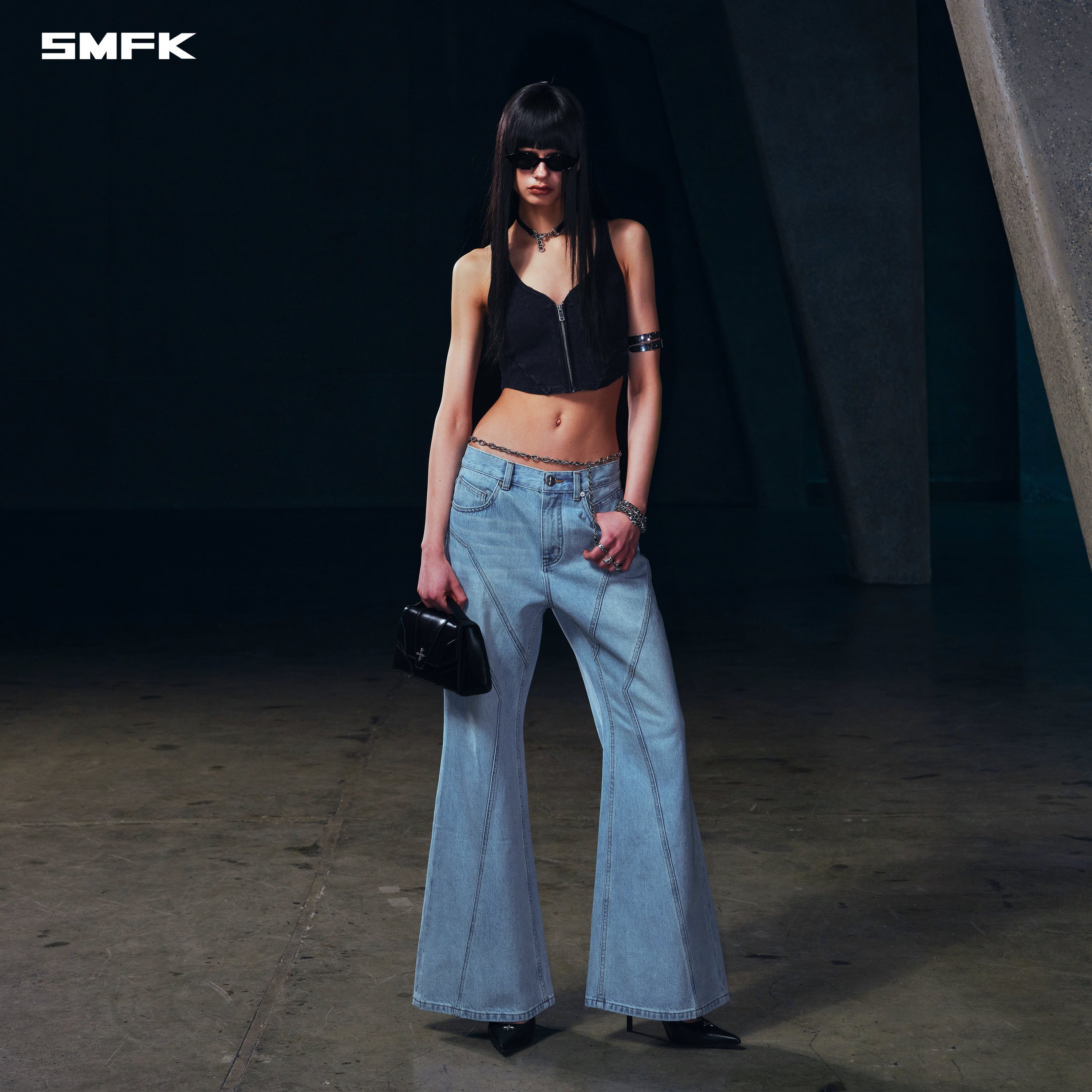 WILD MIRAGE HURRICANE DENIM PANTS/COTTON WILD SKY BLUE