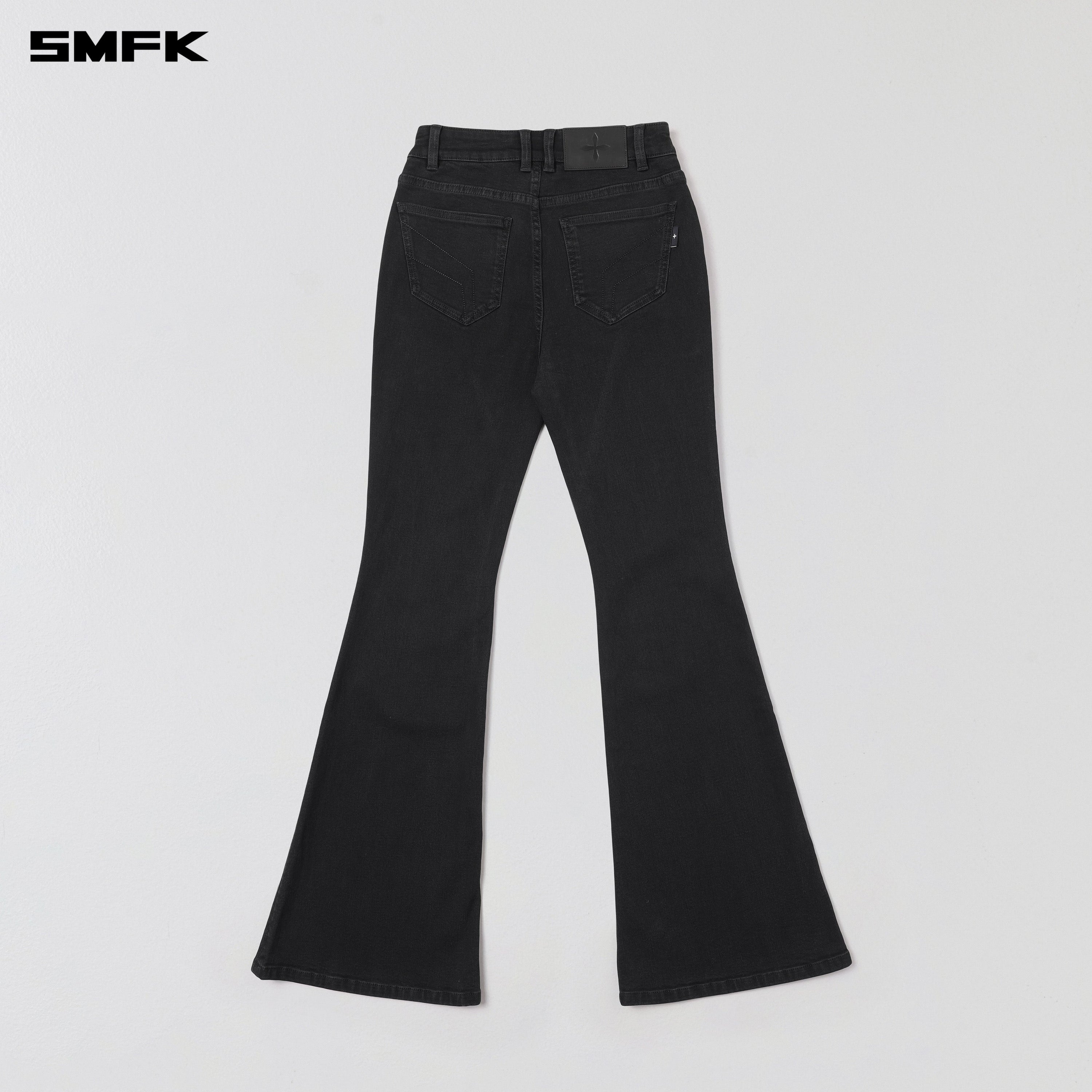 WILD HURRICANE FLARED DENIM PANTS/E-COTTON WILD BLACK