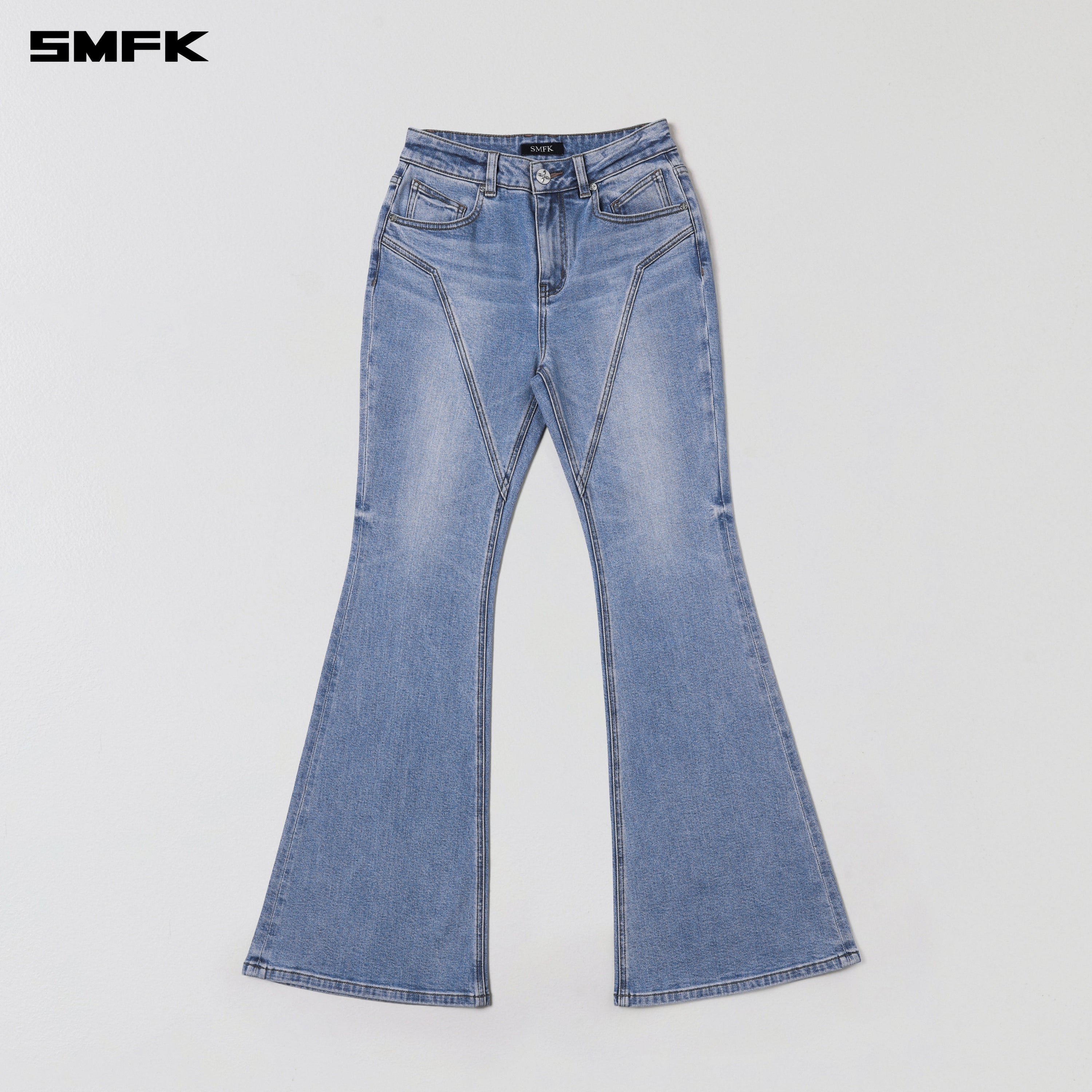 WILD HURRICANE FLARED DENIM PANTS/E-COTTON WILD BLUE