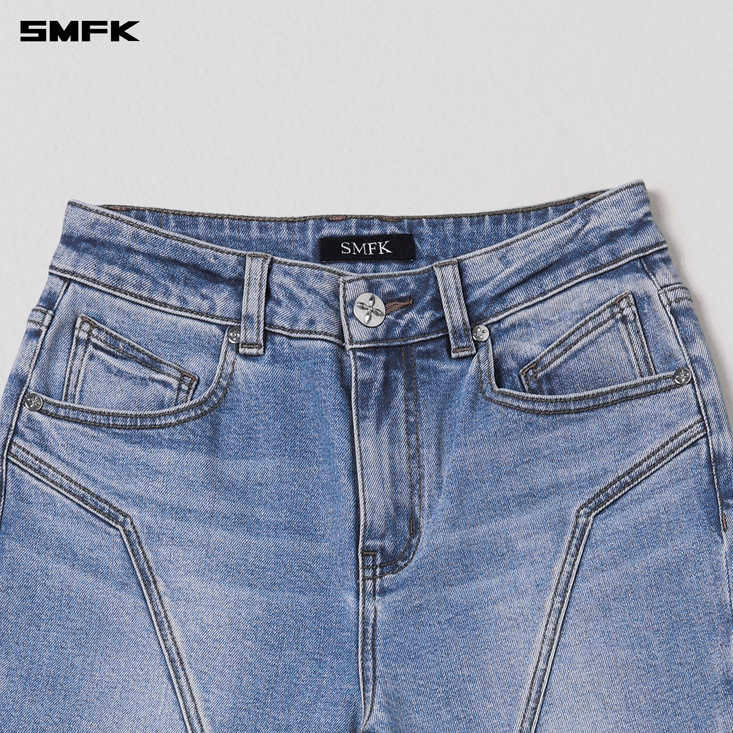 WILD HURRICANE FLARED DENIM PANTS/E-COTTON WILD BLUE