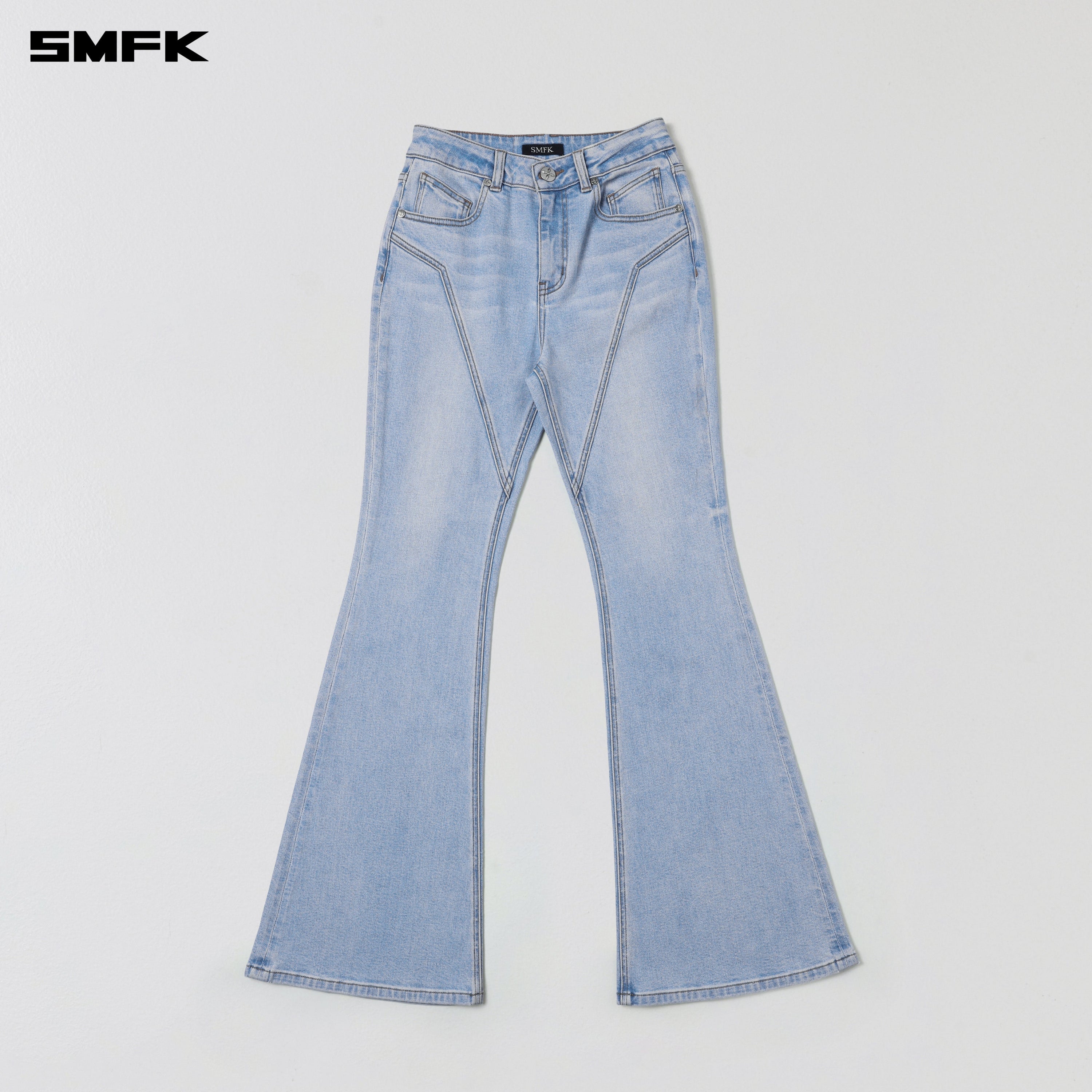 WILD HURRICANE FLARED DENIM PANTS/E-COTTON WILD SKY BLUE