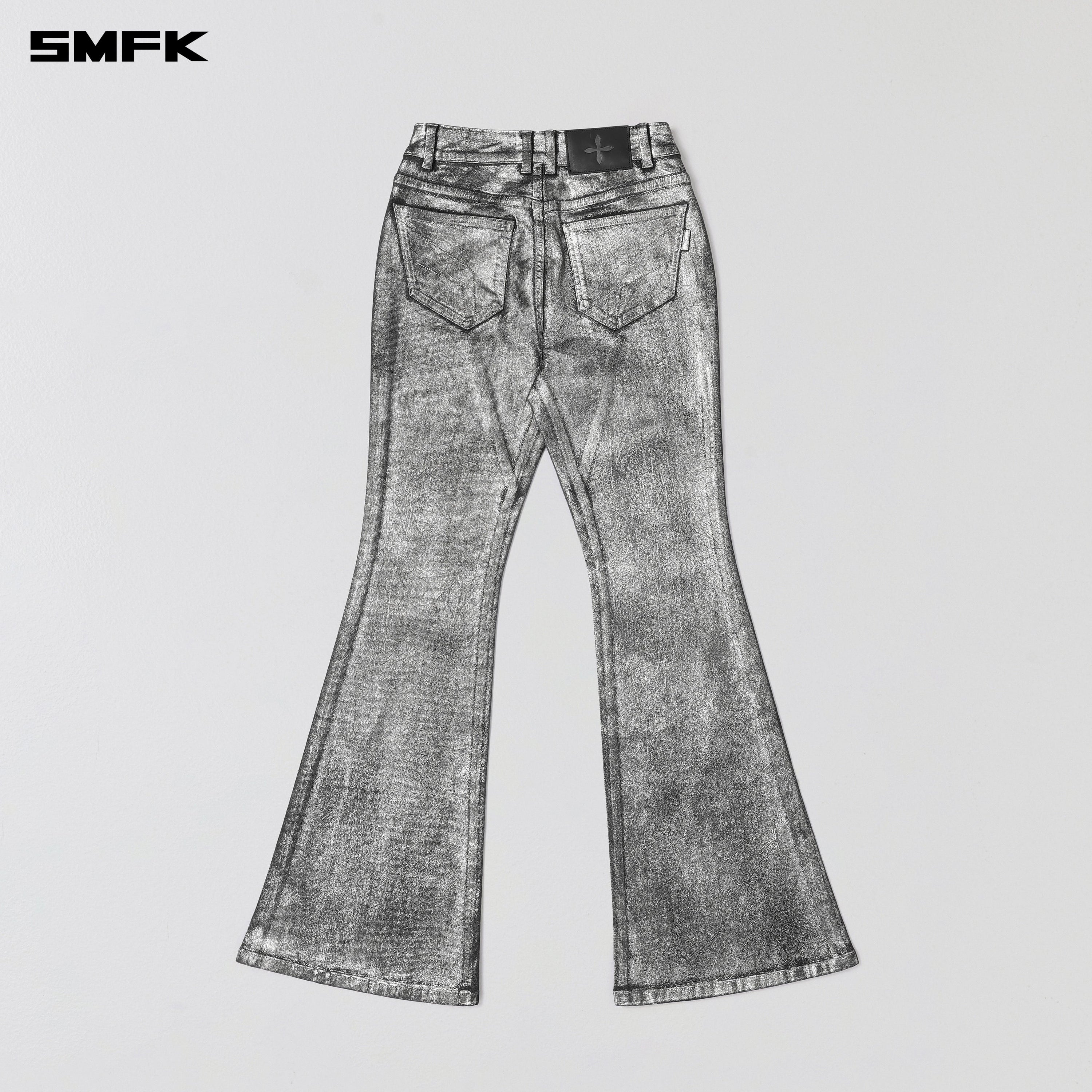 WILD HURRICANE FLARED DENIM PANTS/E-COTTON SILVER NEBULA