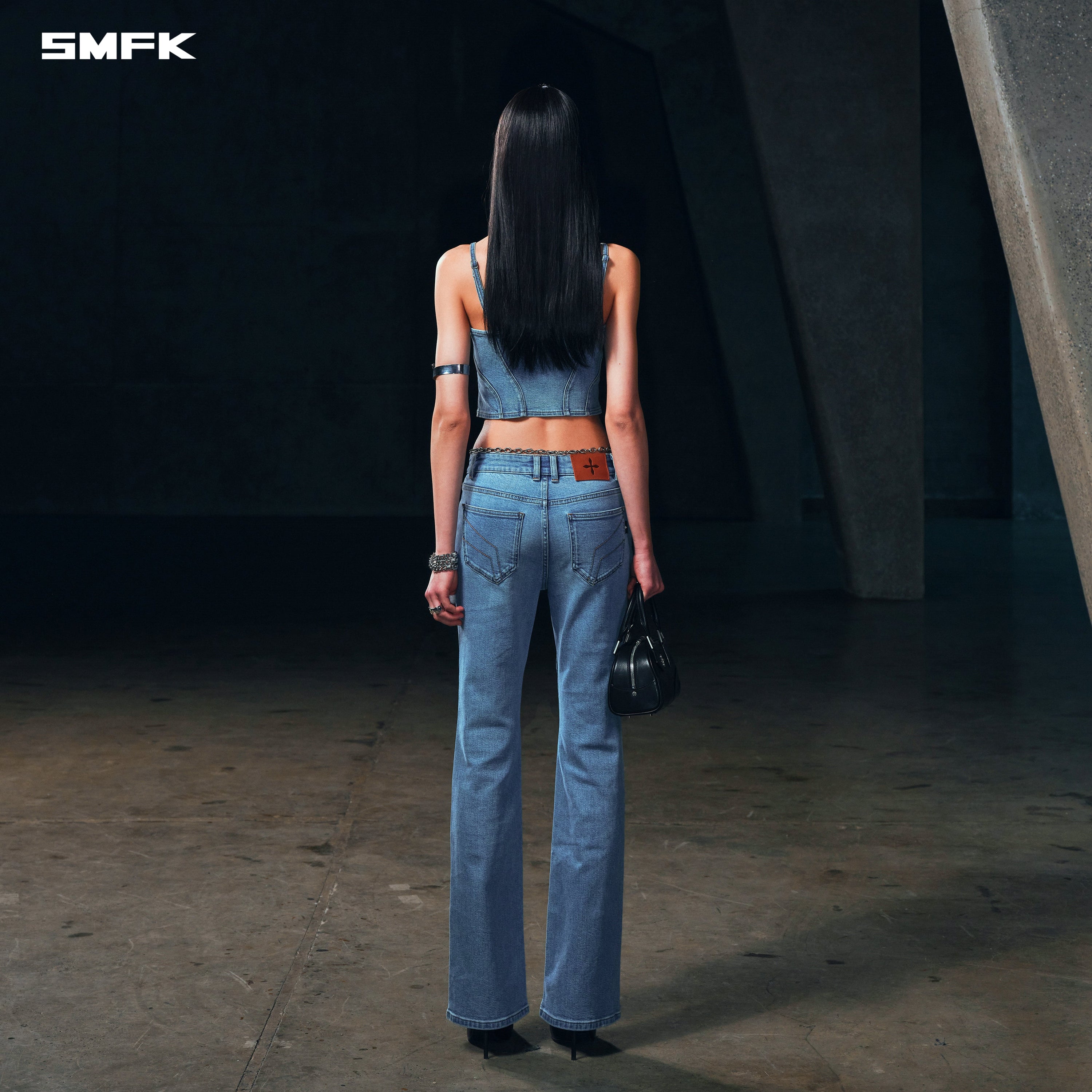 PERMANENT MODEL STRT DENIM PANTS/E-COTTON WILD BLUE