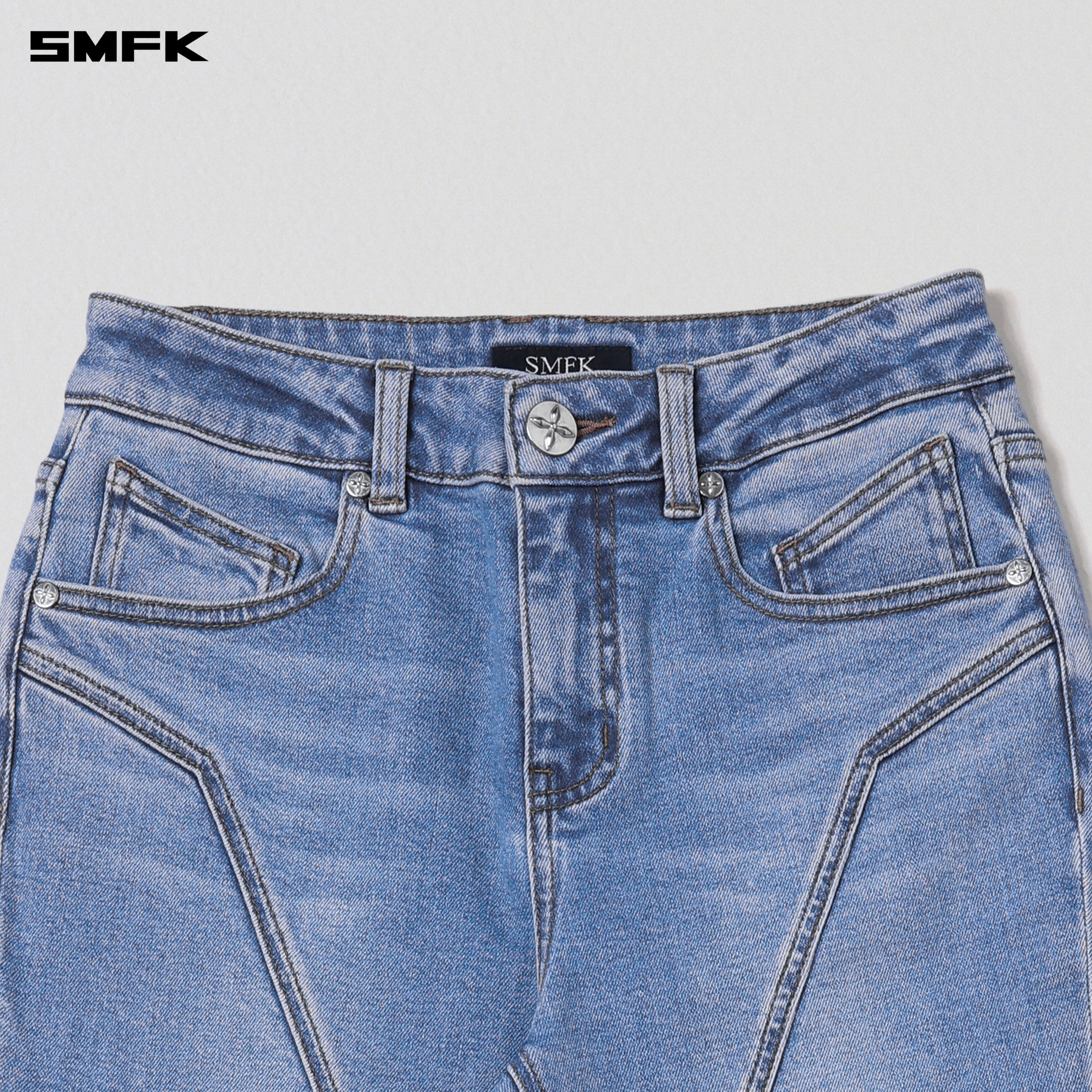 PERMANENT MODEL STRT DENIM PANTS/E-COTTON WILD BLUE