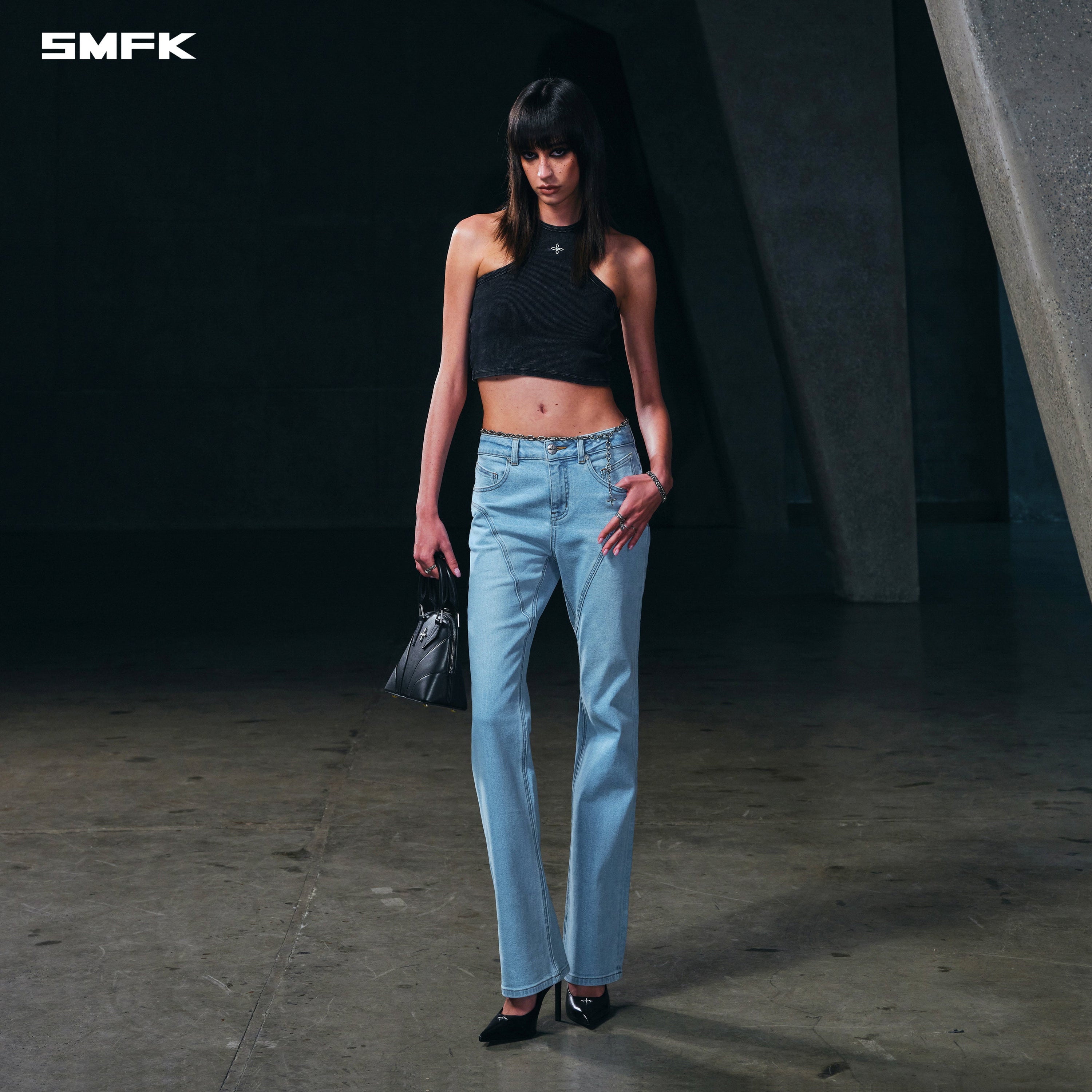 PERMANENT MODEL STRT DENIM PANTS/E-COTTON WILD SKY BLUE
