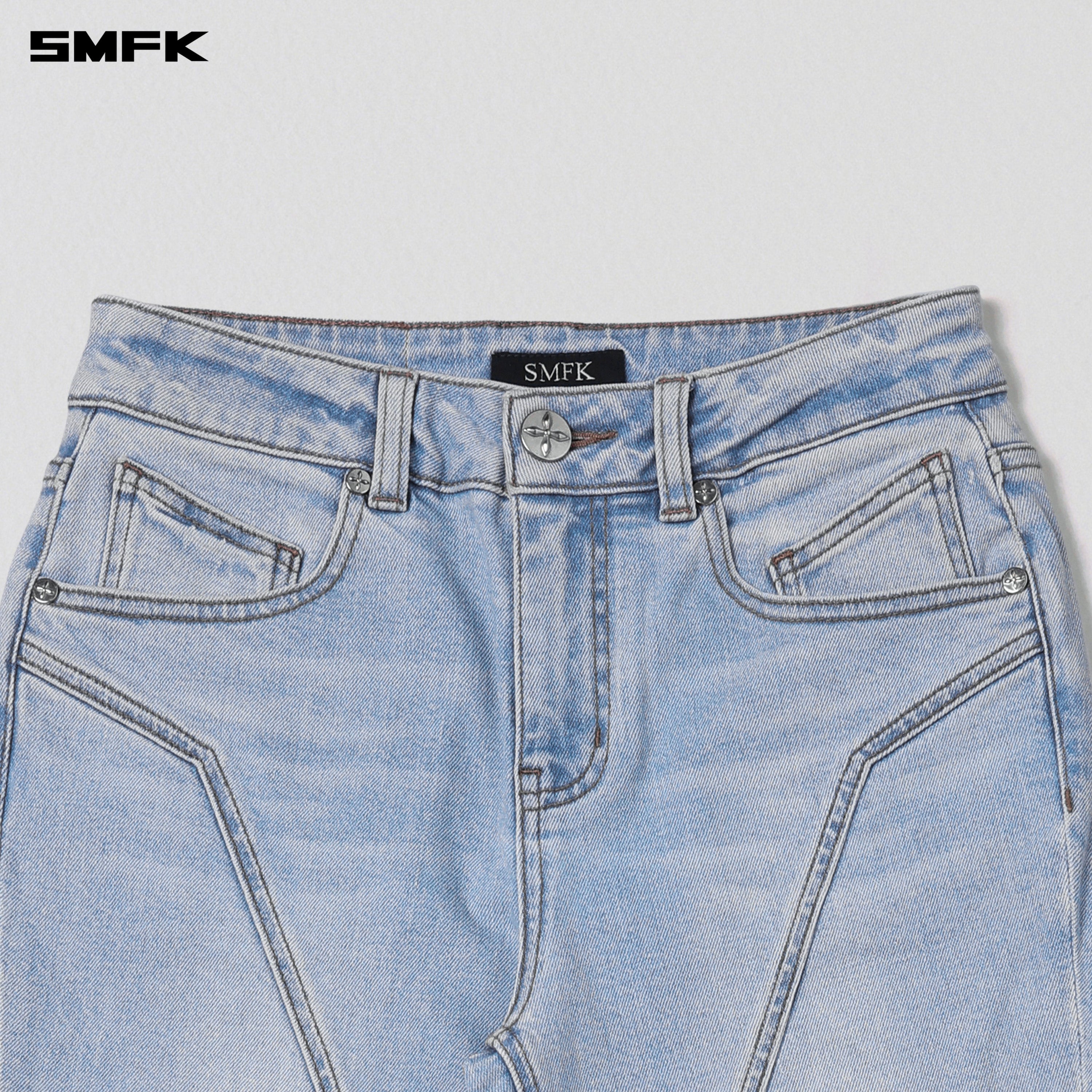 PERMANENT MODEL STRT DENIM PANTS/E-COTTON WILD SKY BLUE