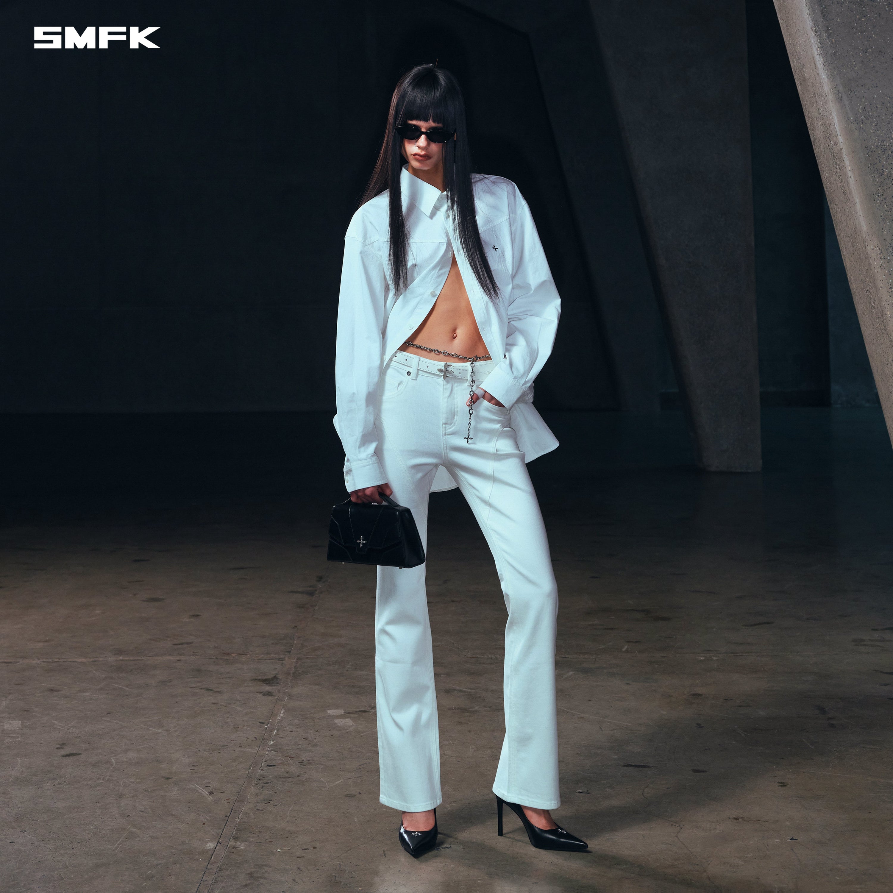 PERMANENT MODEL STRT DENIM PANTS/E-COTTON CLOUD WHITE