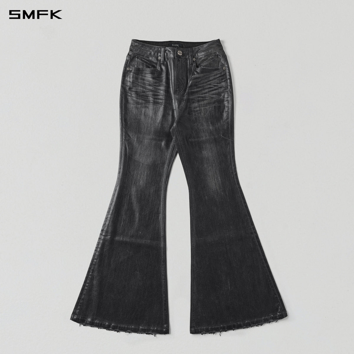 WILD MIRAGE FISHTAIL DENIM PANTS /COTTON INK BLACK
