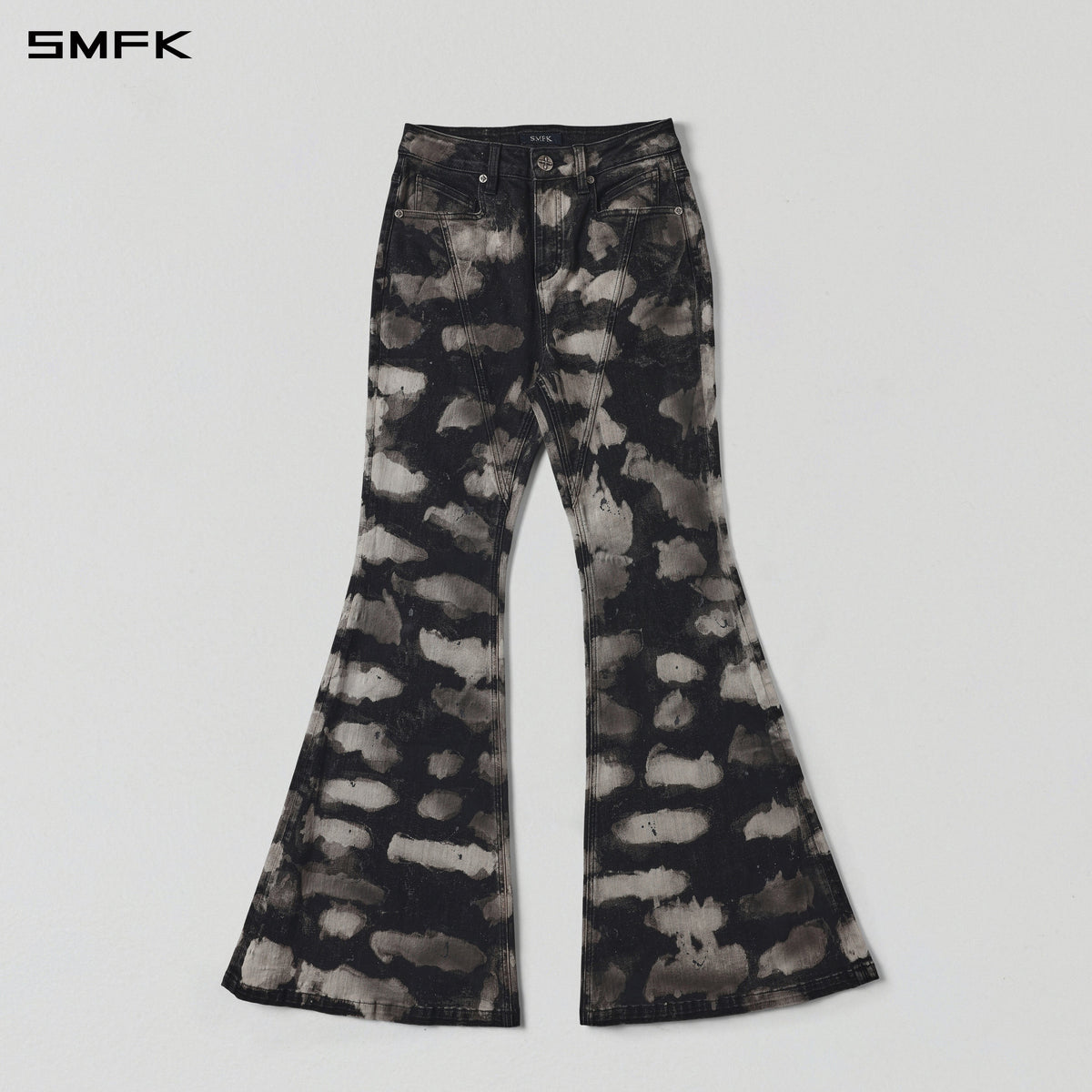 WILD MIRAGE FISHTAIL DENIM PANTS /COTTON ORIENTAL INK