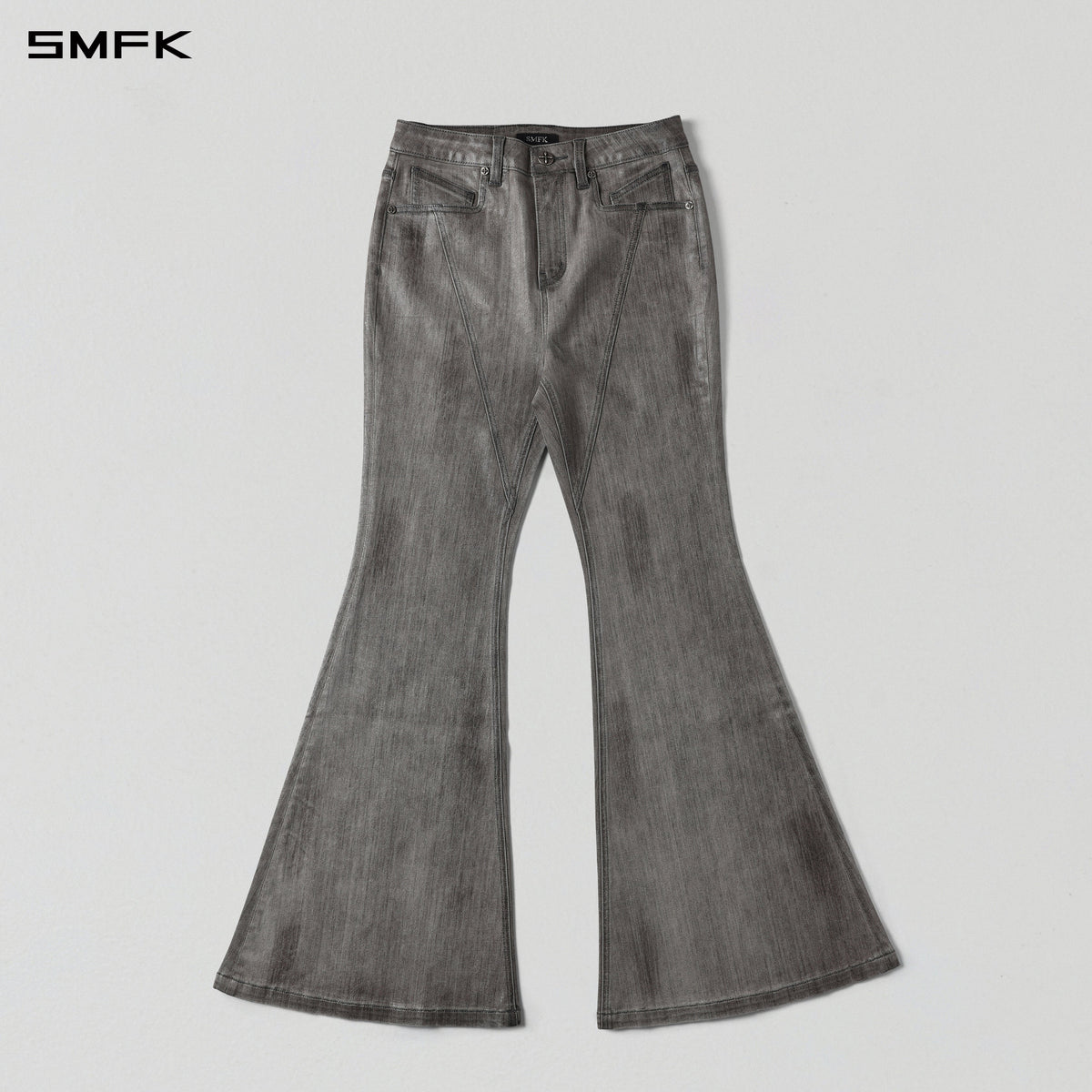 WILD MIRAGE FISHTAIL DENIM PANTS /COTTON TWILIGHT GREY