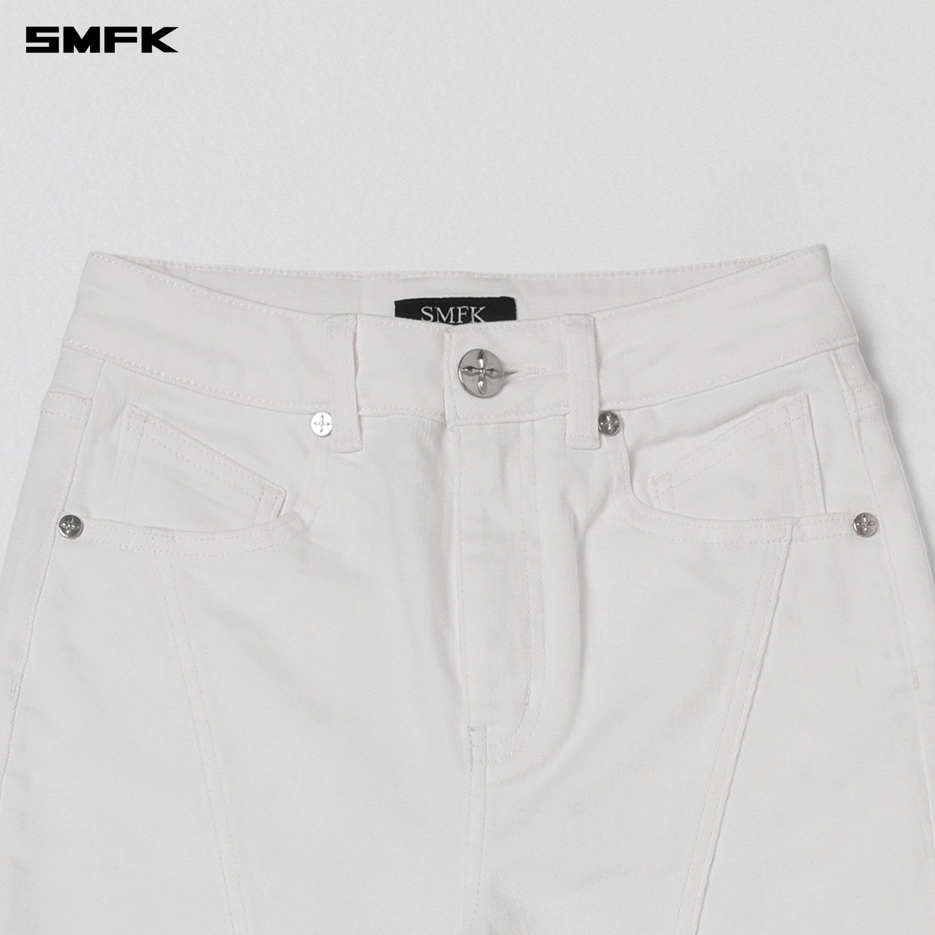 WILD MIRAGE FISHTAIL DENIM PANTS /COTTON CLOUD WHITE