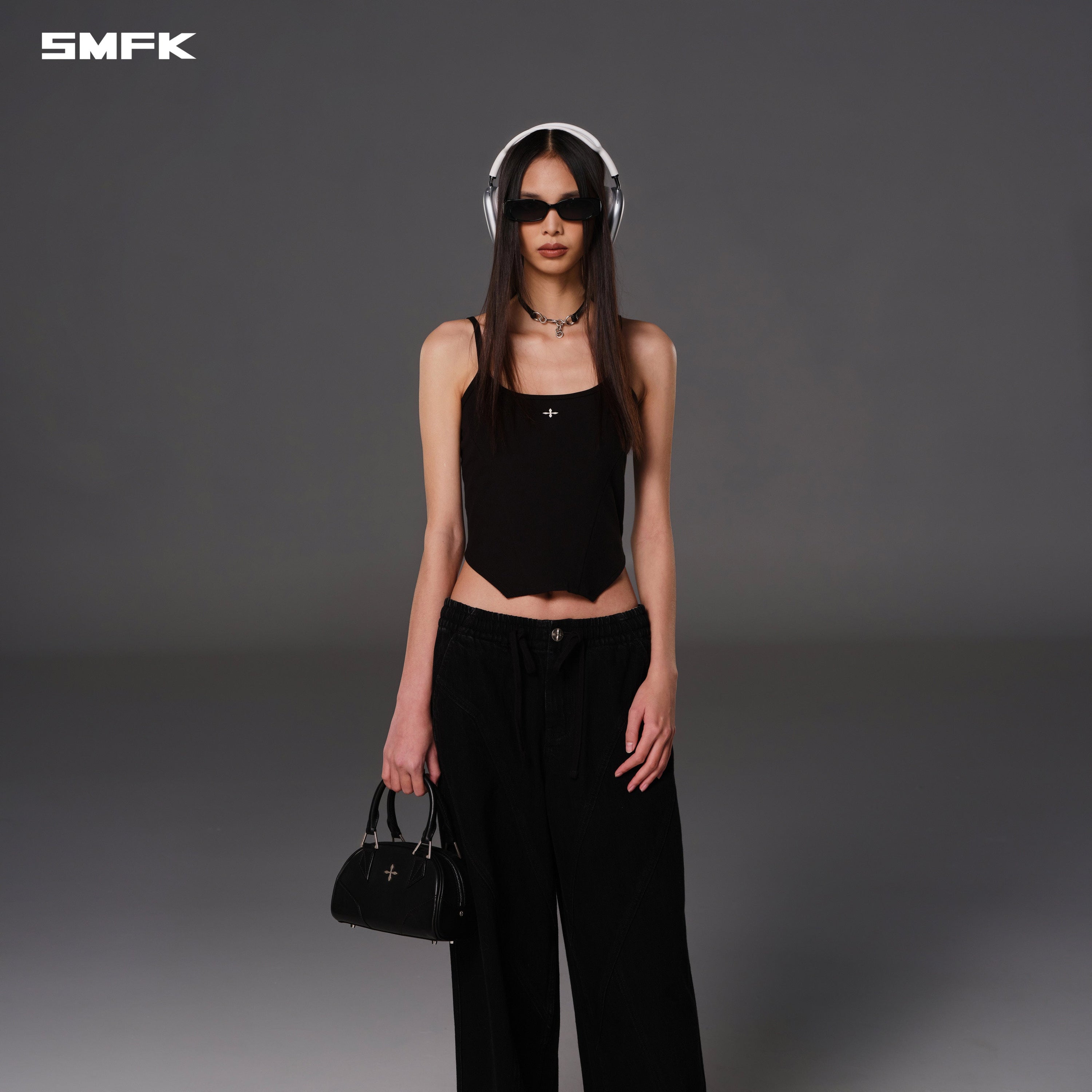 WILD DIAMOND DENIM SPORTS PANTS/COTTON WILD BLACK