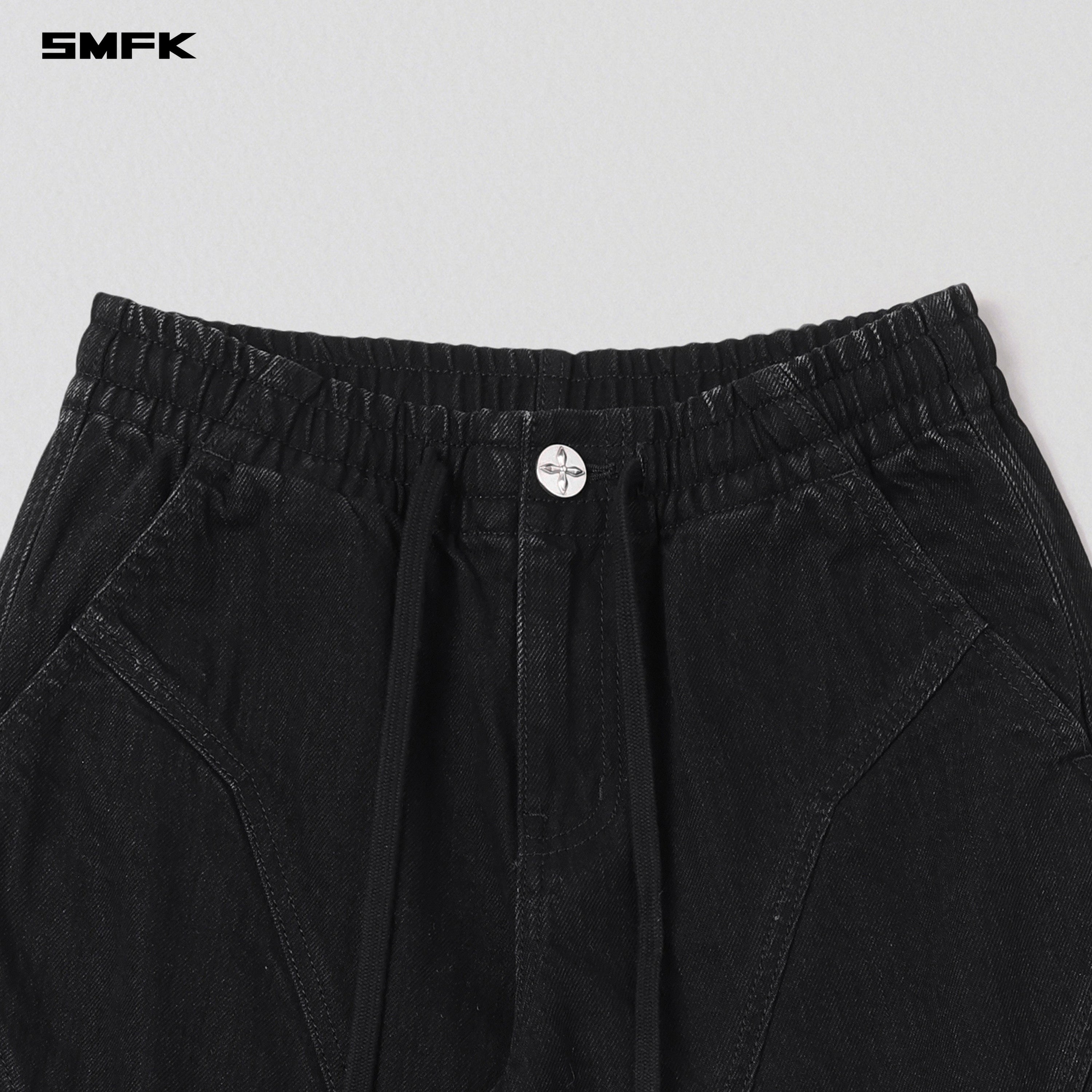 WILD DIAMOND DENIM SPORTS PANTS/COTTON WILD BLACK