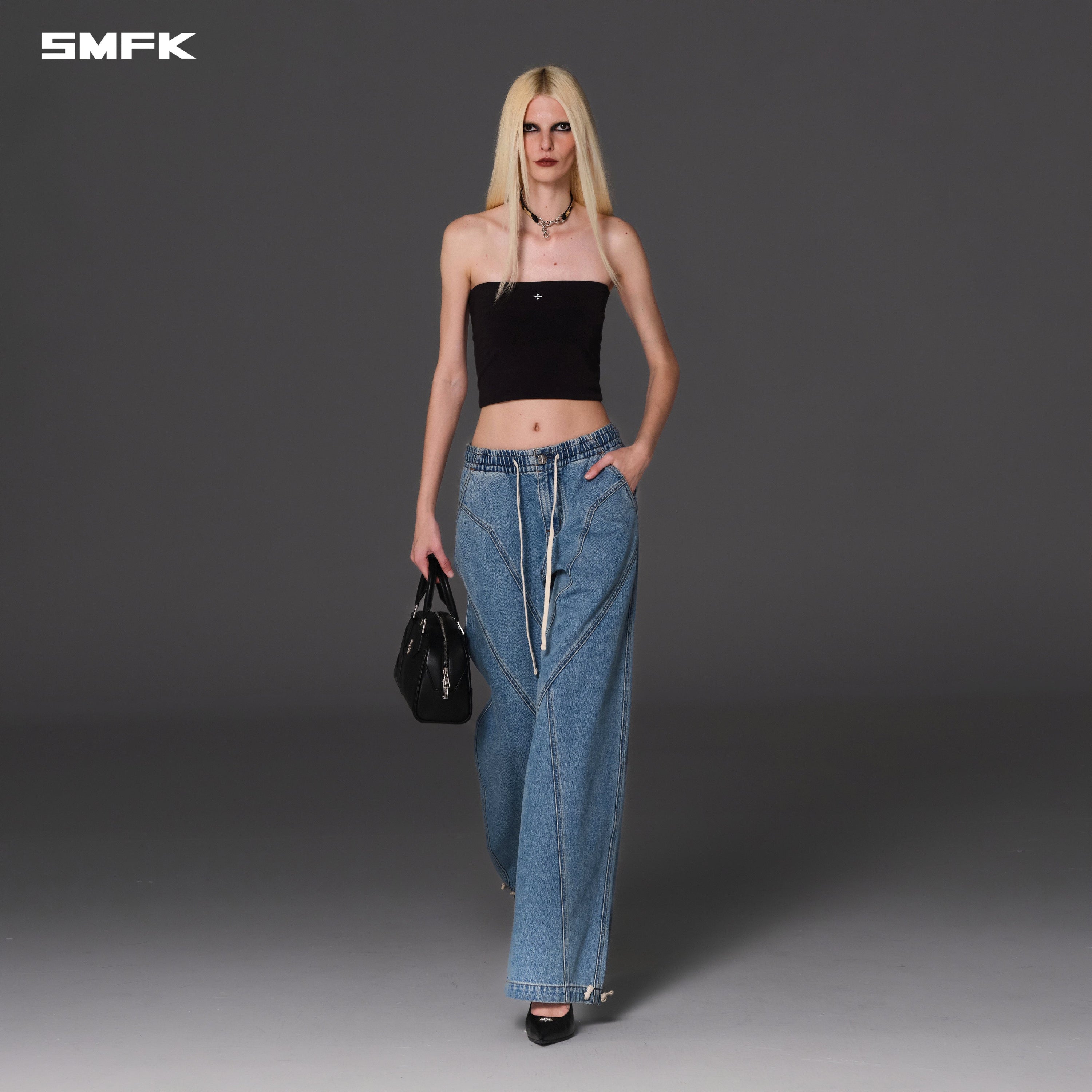 WILD DIAMOND DENIM SPORTS PANTS/COTTON WILD BLUE
