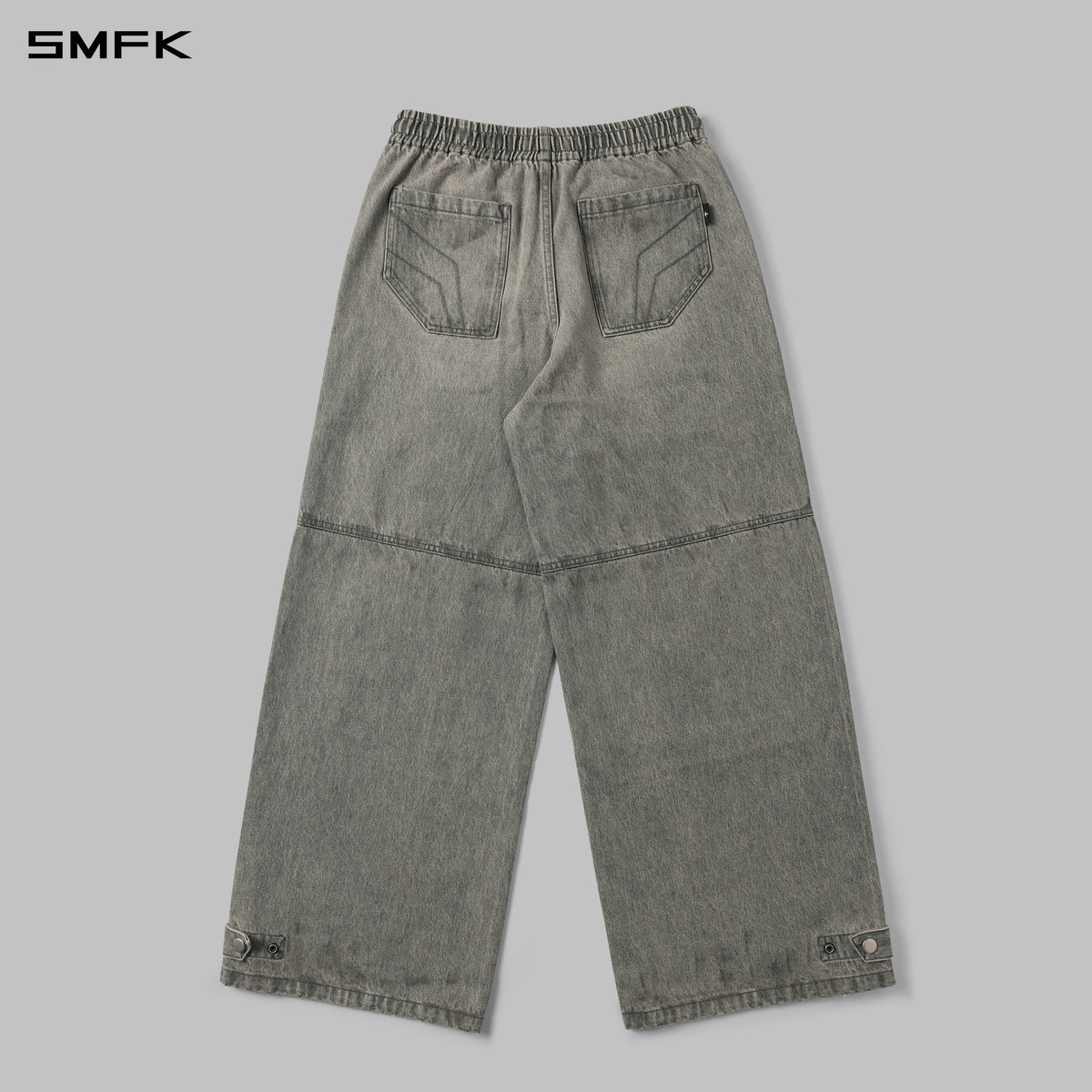 WILD MIRAGE HANDCRAFT DENIM SPORTS PANTS/DENIM ANTIQUE TREATMENT/W MIRAGE GREY