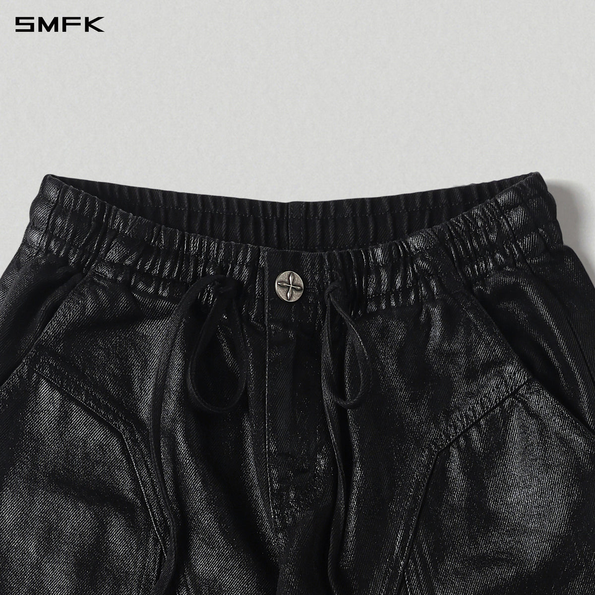 WILD MIRAGE DENIM BASKETBALL PANTS/DENIM COTTON+WAX/W INK BLACK