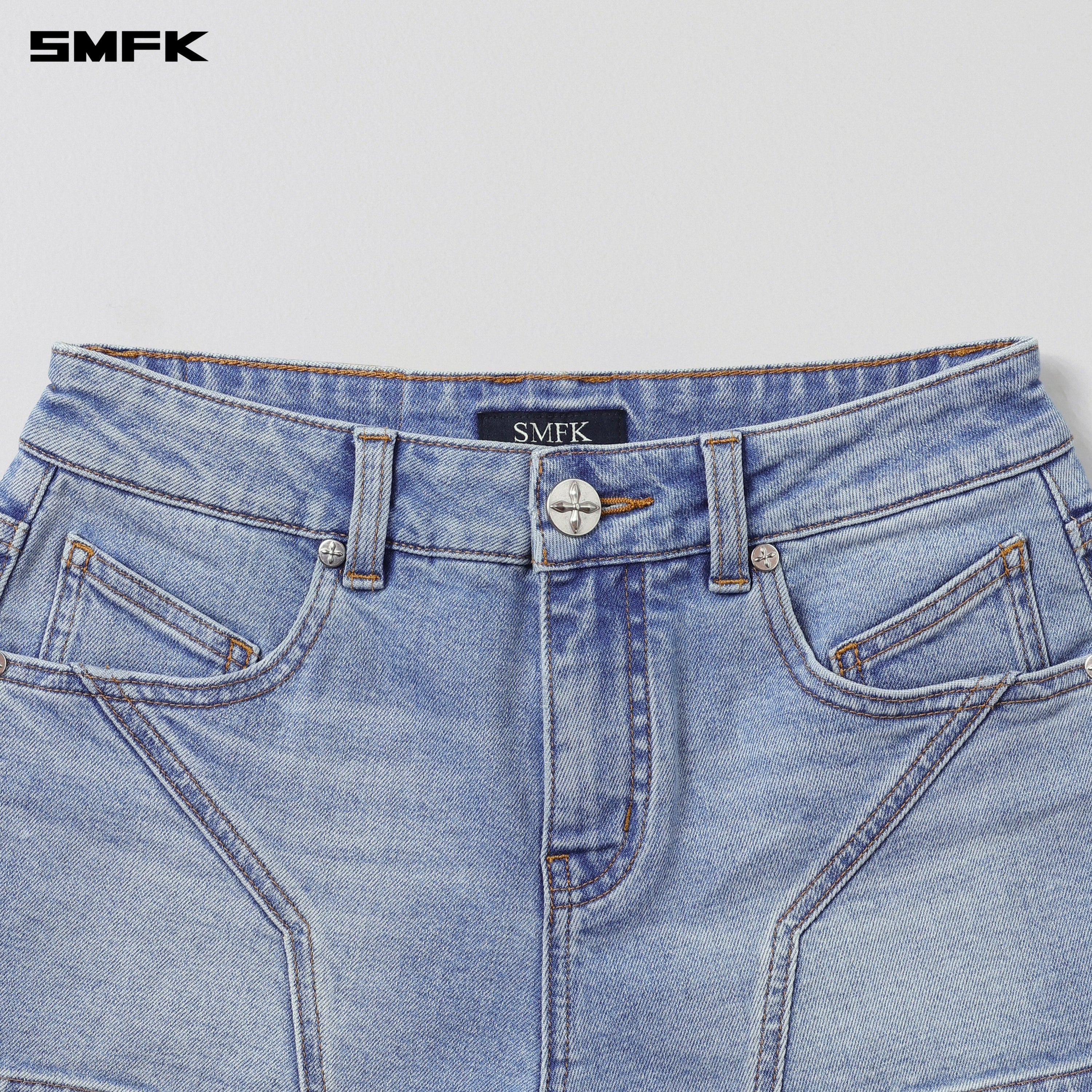 WILD MIRAGE SKINNY DENIM SHORTS/E-COTTON WILD BLUE