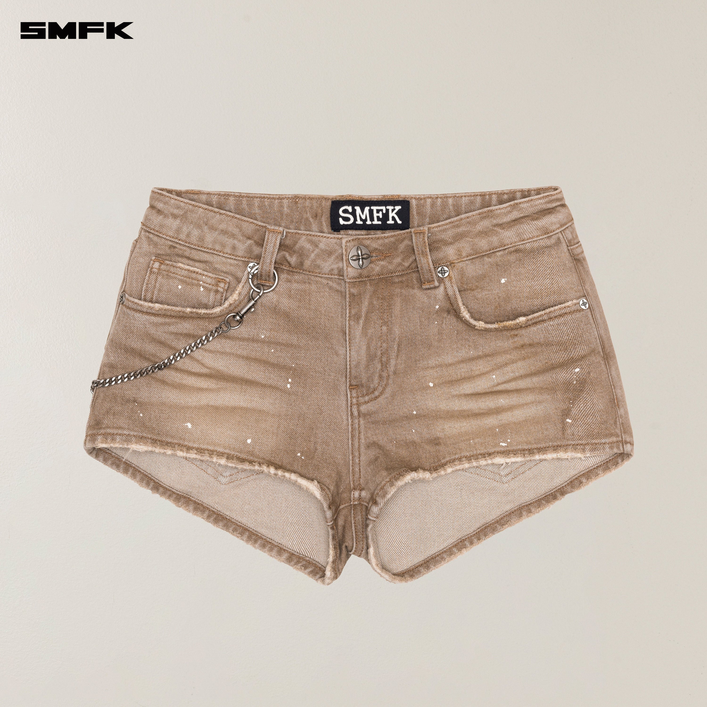 RAGE WILD DENIM SHORTS LOW WILD COWBOY BROWN