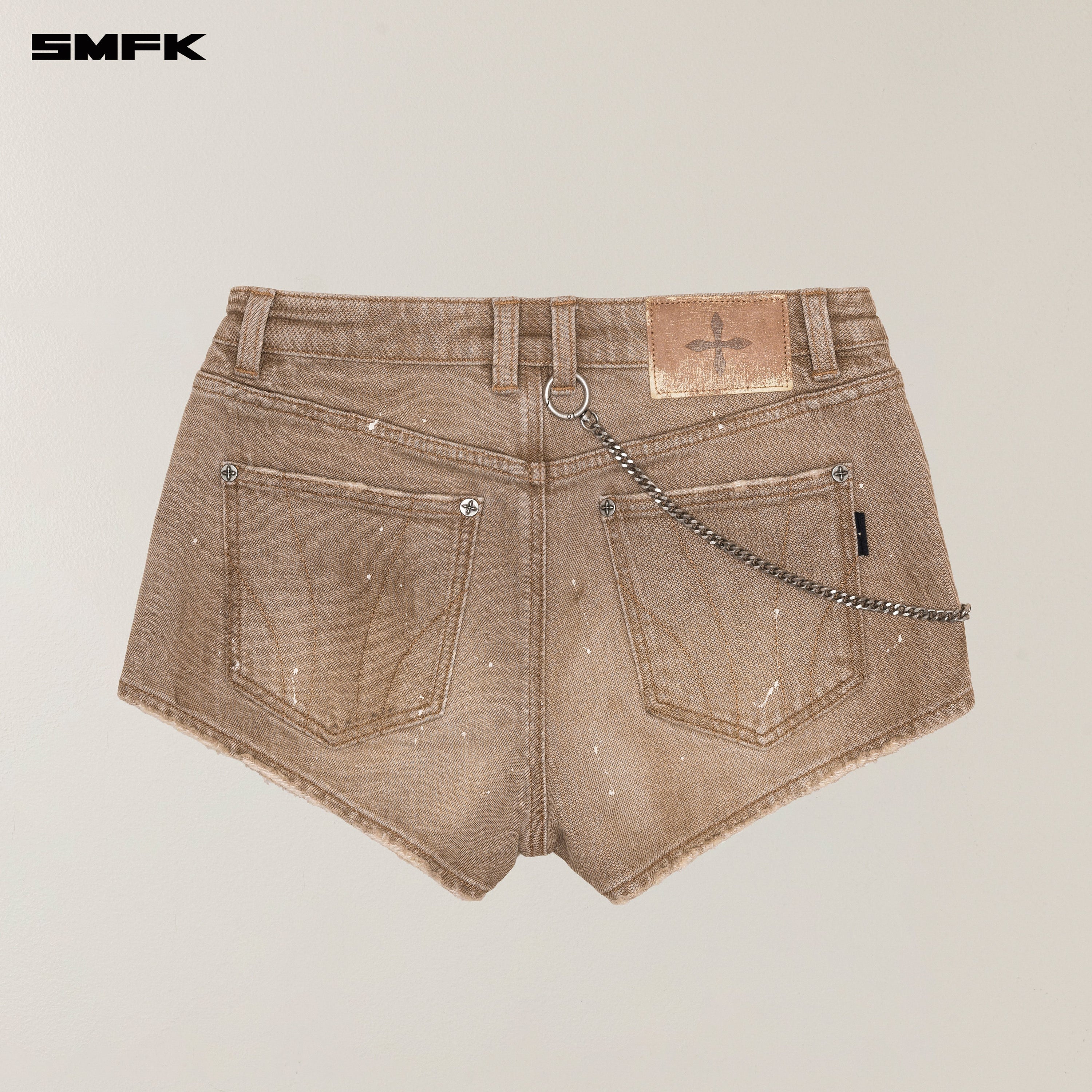 RAGE WILD DENIM SHORTS LOW WILD COWBOY BROWN