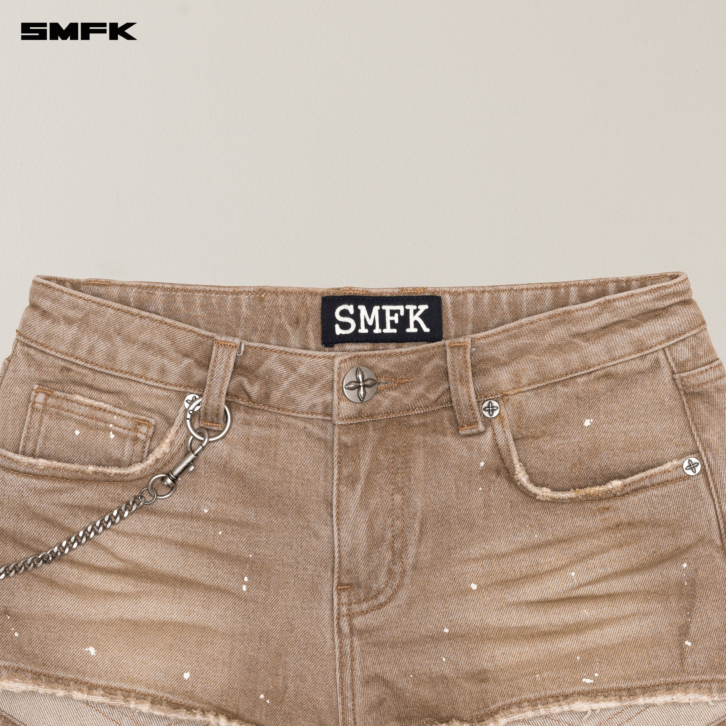 RAGE WILD DENIM SHORTS LOW WILD COWBOY BROWN