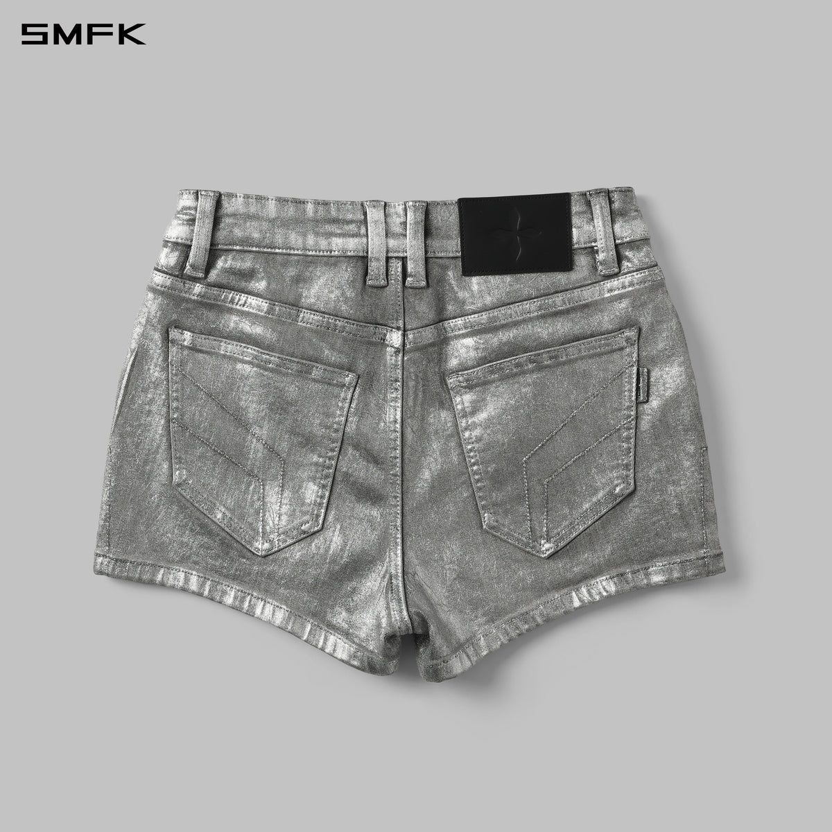 WILD MIRAGE SKINNY DENIM SHORTS/E-COTTON+WAX GALAXY SILVER