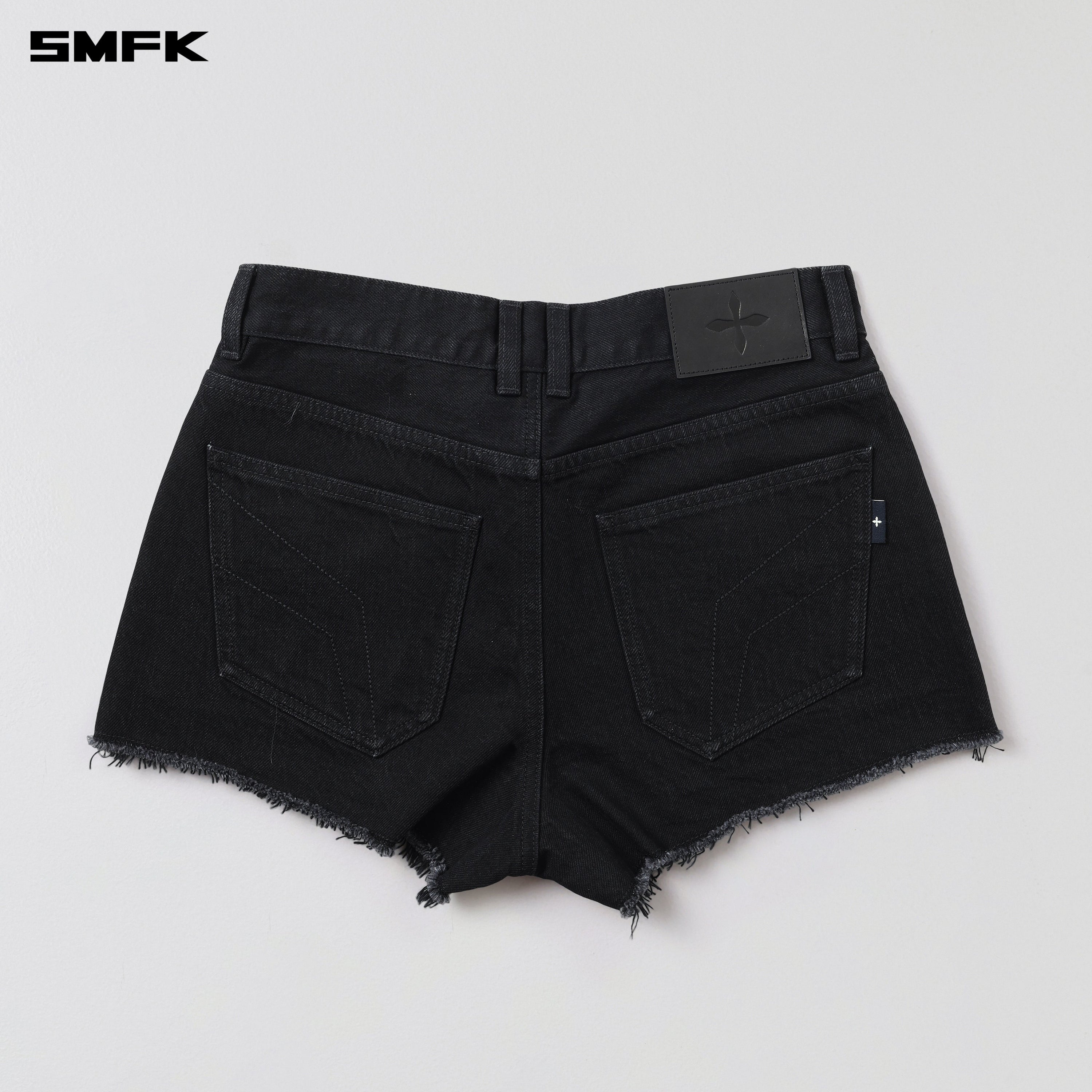 WILD MIRAGE DENIM SHORTS-LOW/COTTON WILD BLACK