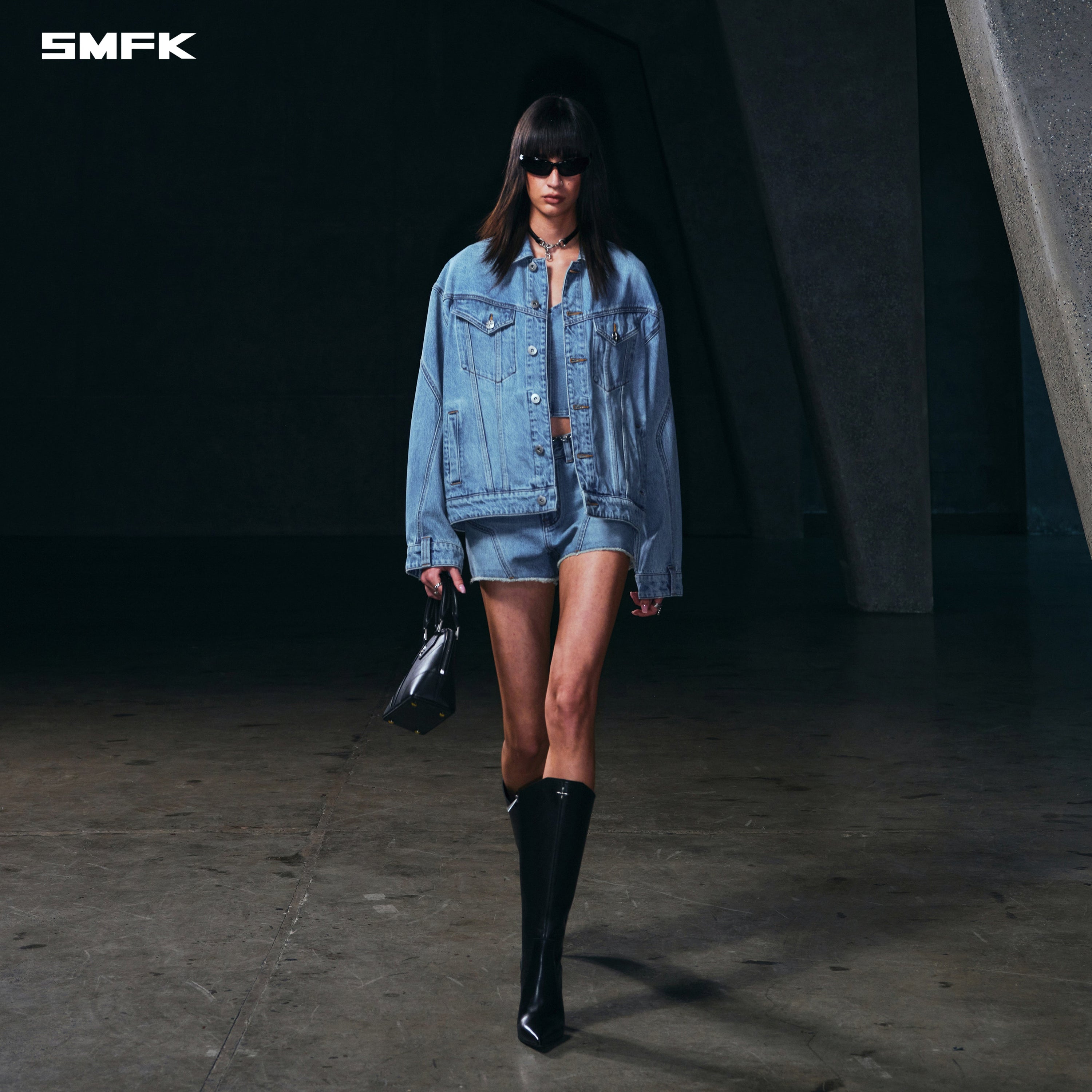 WILD MIRAGE DENIM SHORTS-LOW/COTTON WILD BLUE