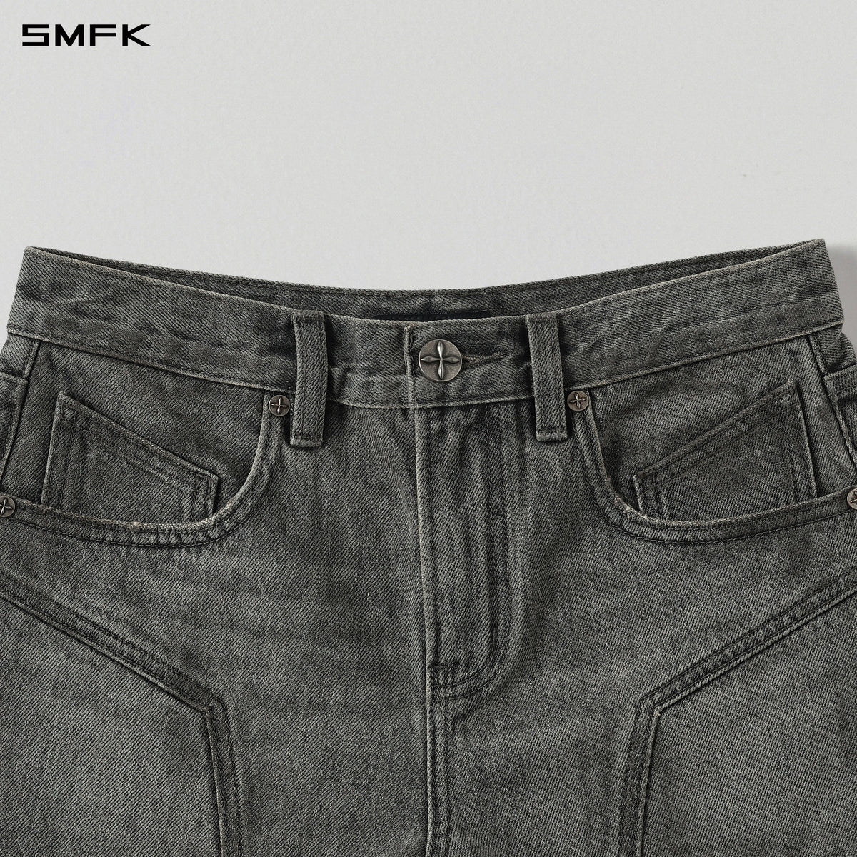WILD MIRAGE DENIM SHORTS-LOW/DENIM COTTON/W MIRAGE GREY