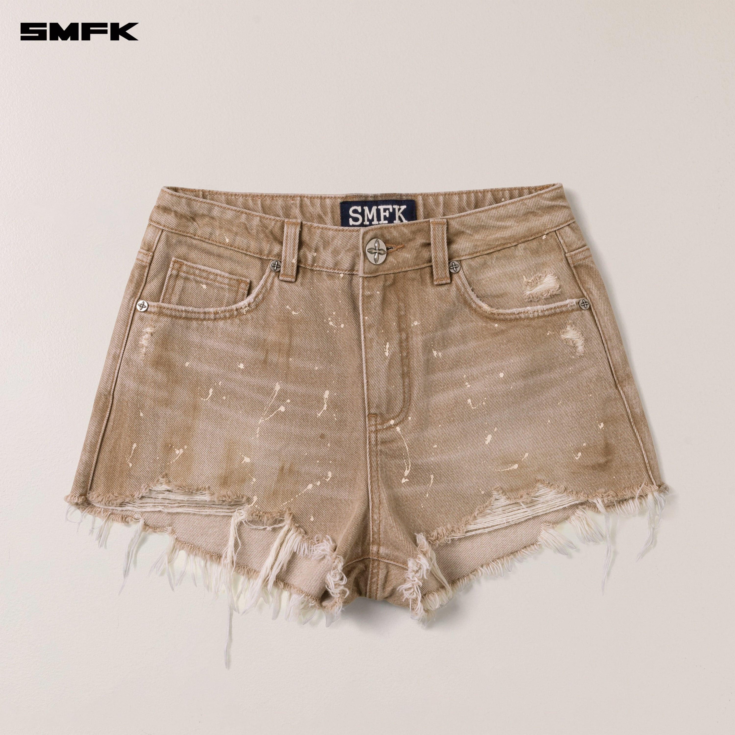 RAGE WILD DENIM SHORTS WILD COWBOY BROWN
