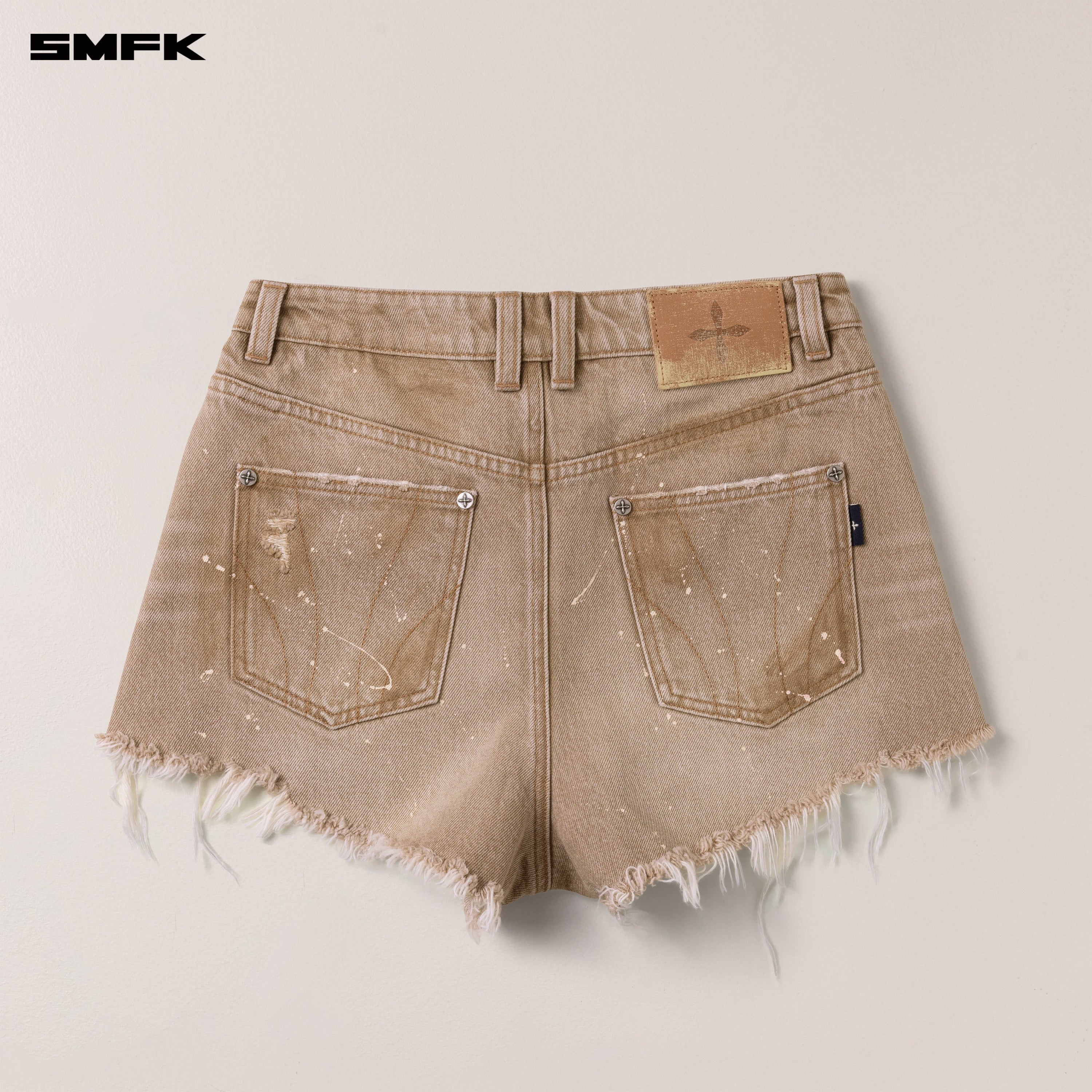 RAGE WILD DENIM SHORTS WILD COWBOY BROWN