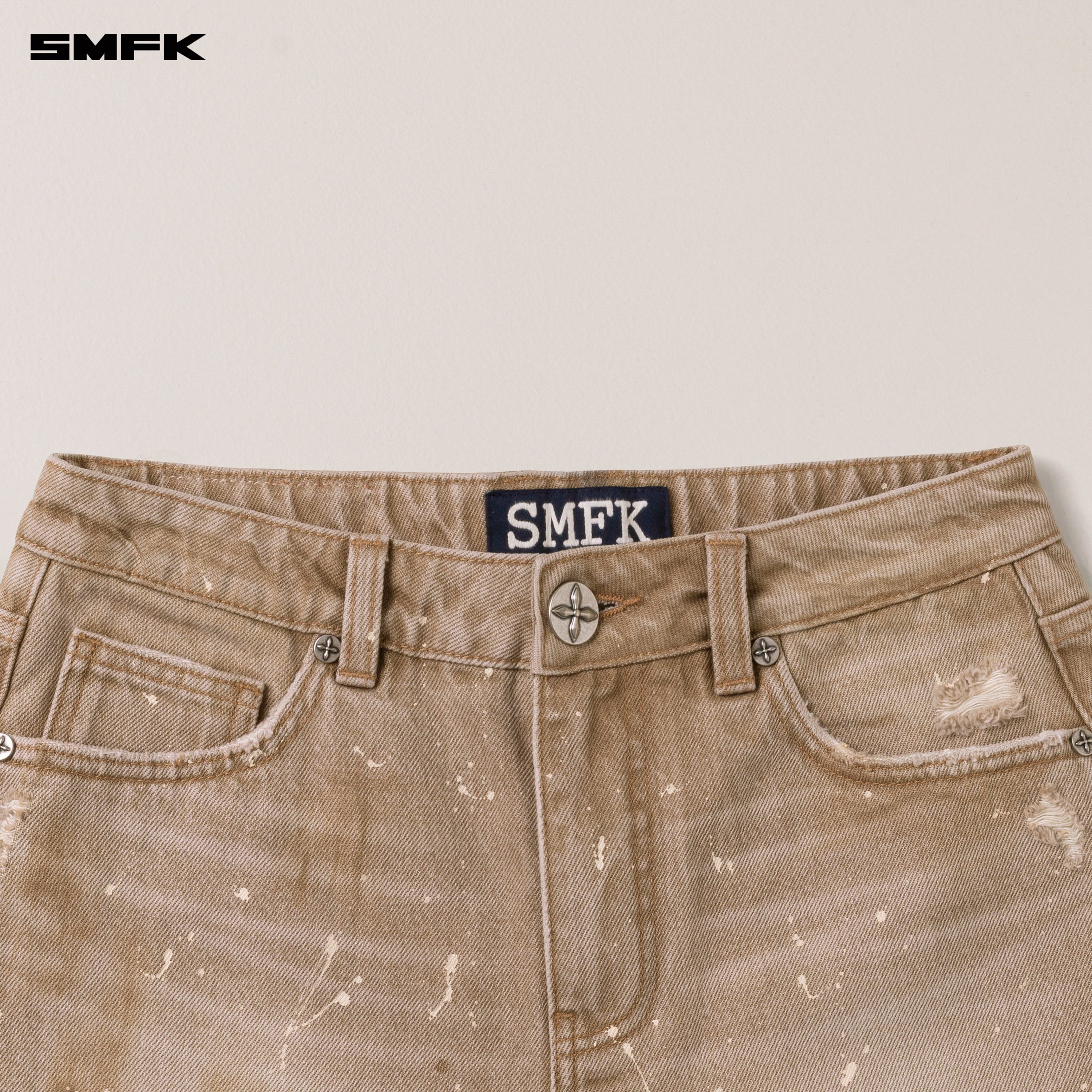 RAGE WILD DENIM SHORTS WILD COWBOY BROWN