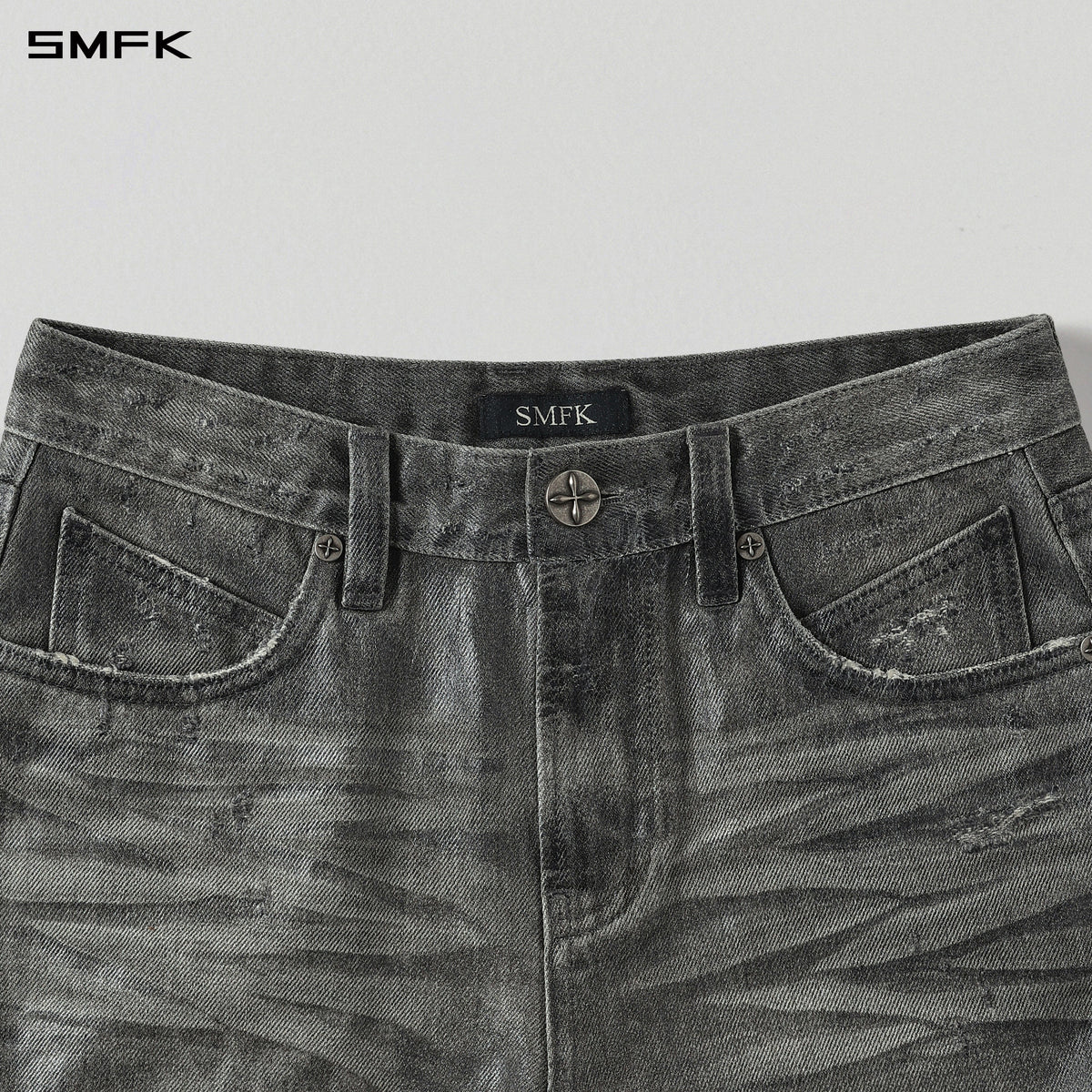 WILD MIRAGE DENIM SHORTS-LOW/DENIM COTTON/W MIST GREY