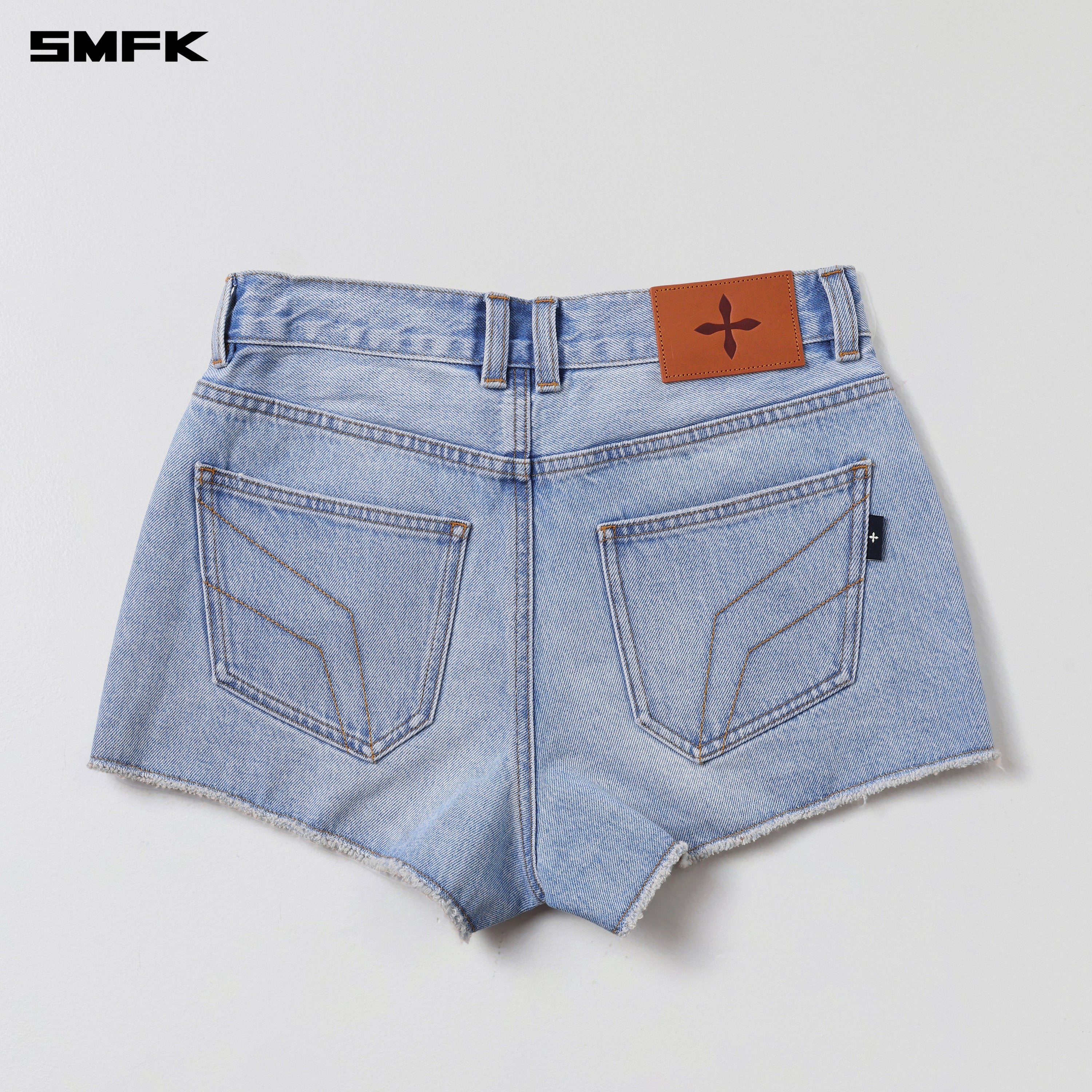 WILD MIRAGE DENIM SHORTS-LOW/COTTON WILD SKY BLUE
