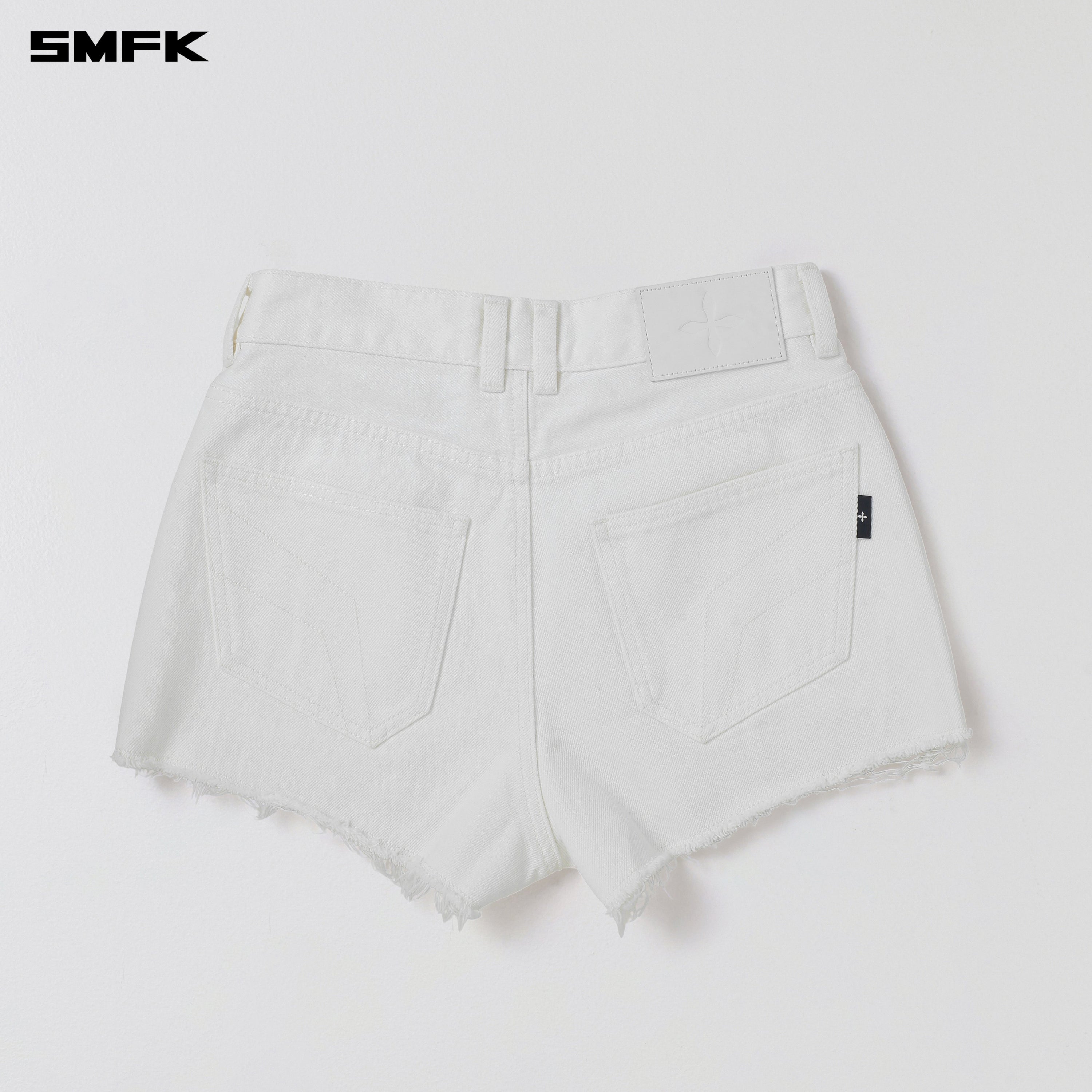 WILD MIRAGE DENIM SHORTS-LOW/COTTON SNOW MOUNTAIN WHITE