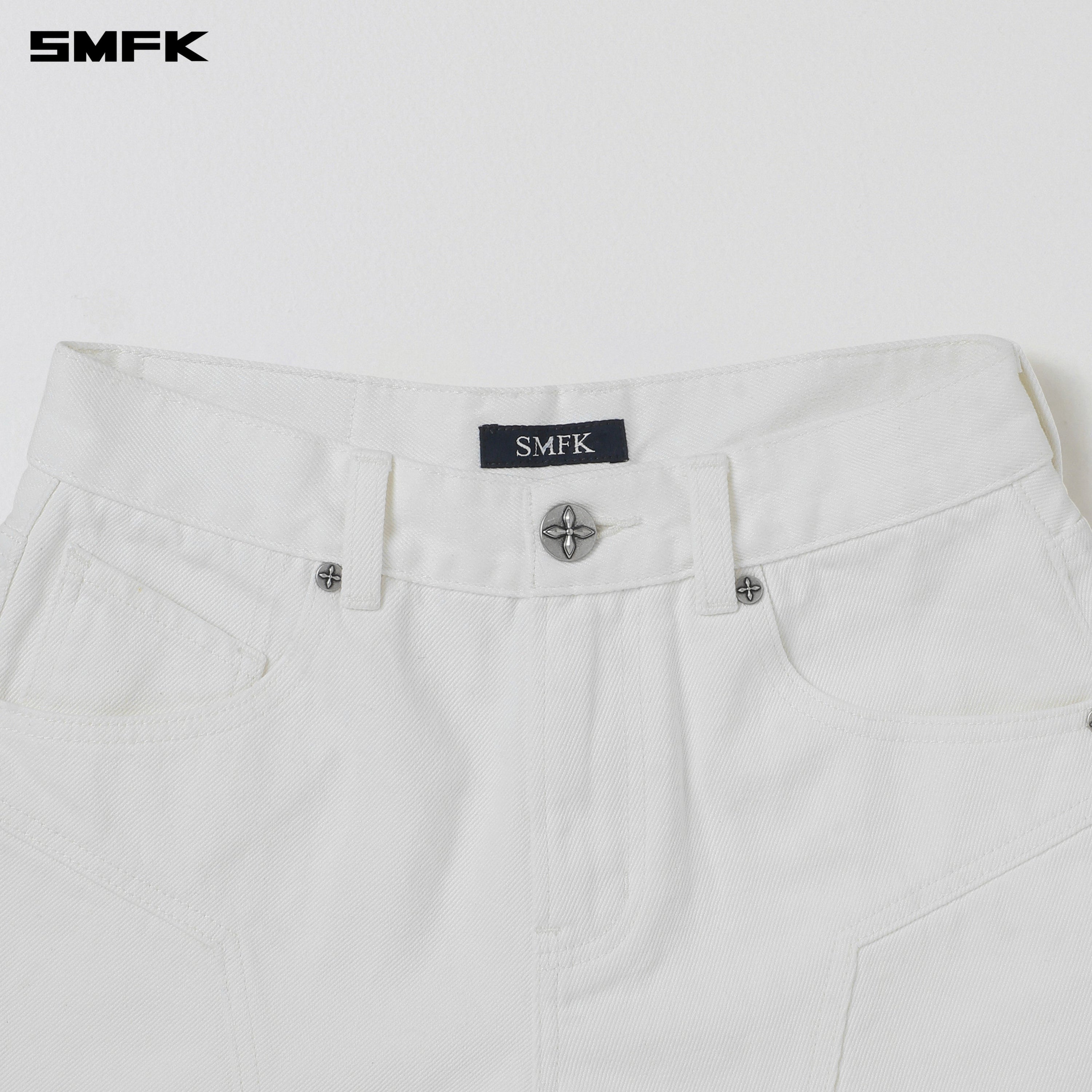WILD MIRAGE DENIM SHORTS-LOW/COTTON SNOW MOUNTAIN WHITE
