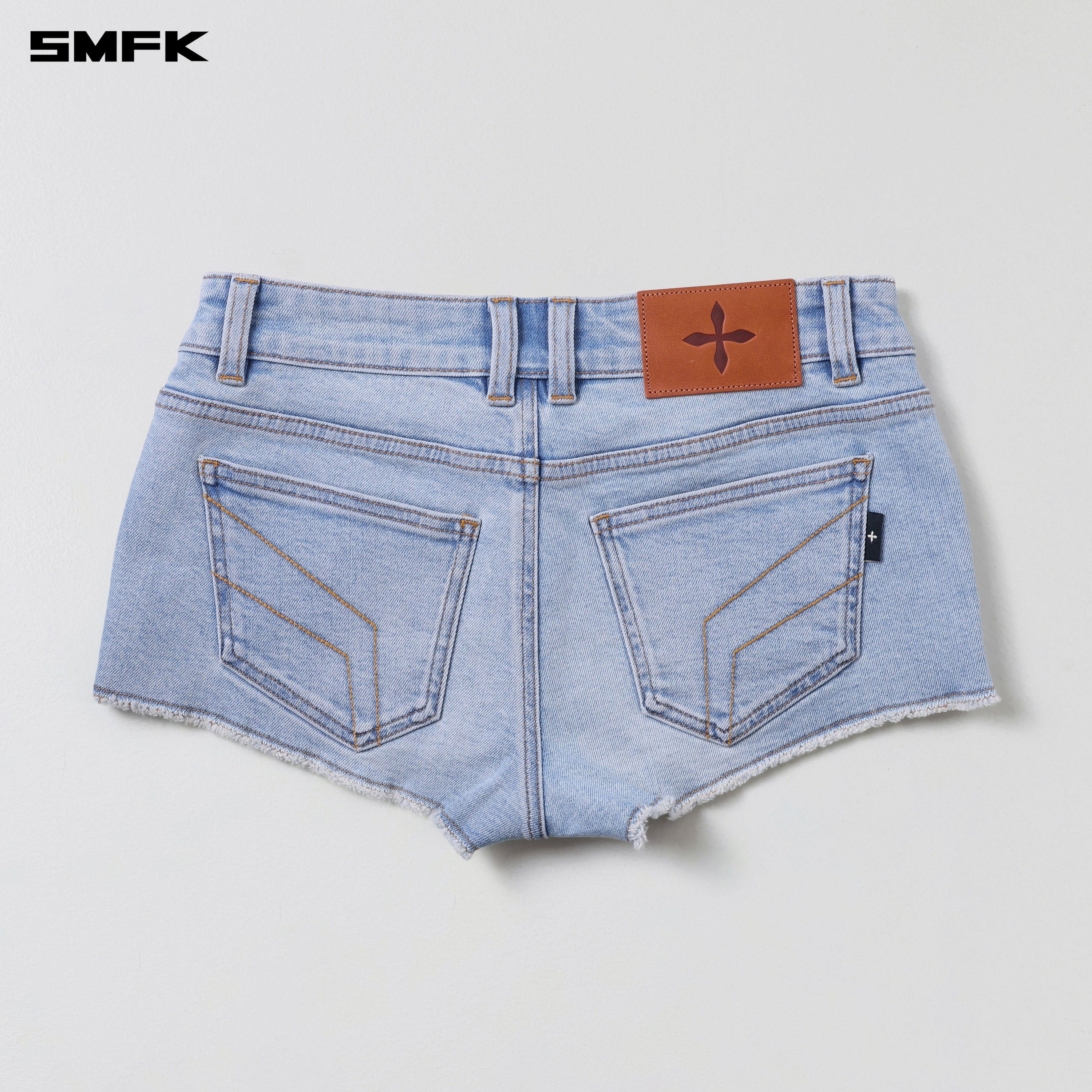 WILD MIRAGE LOW-WASIT DENIM SHORTS/E-COTTON WILD SKY BLUE