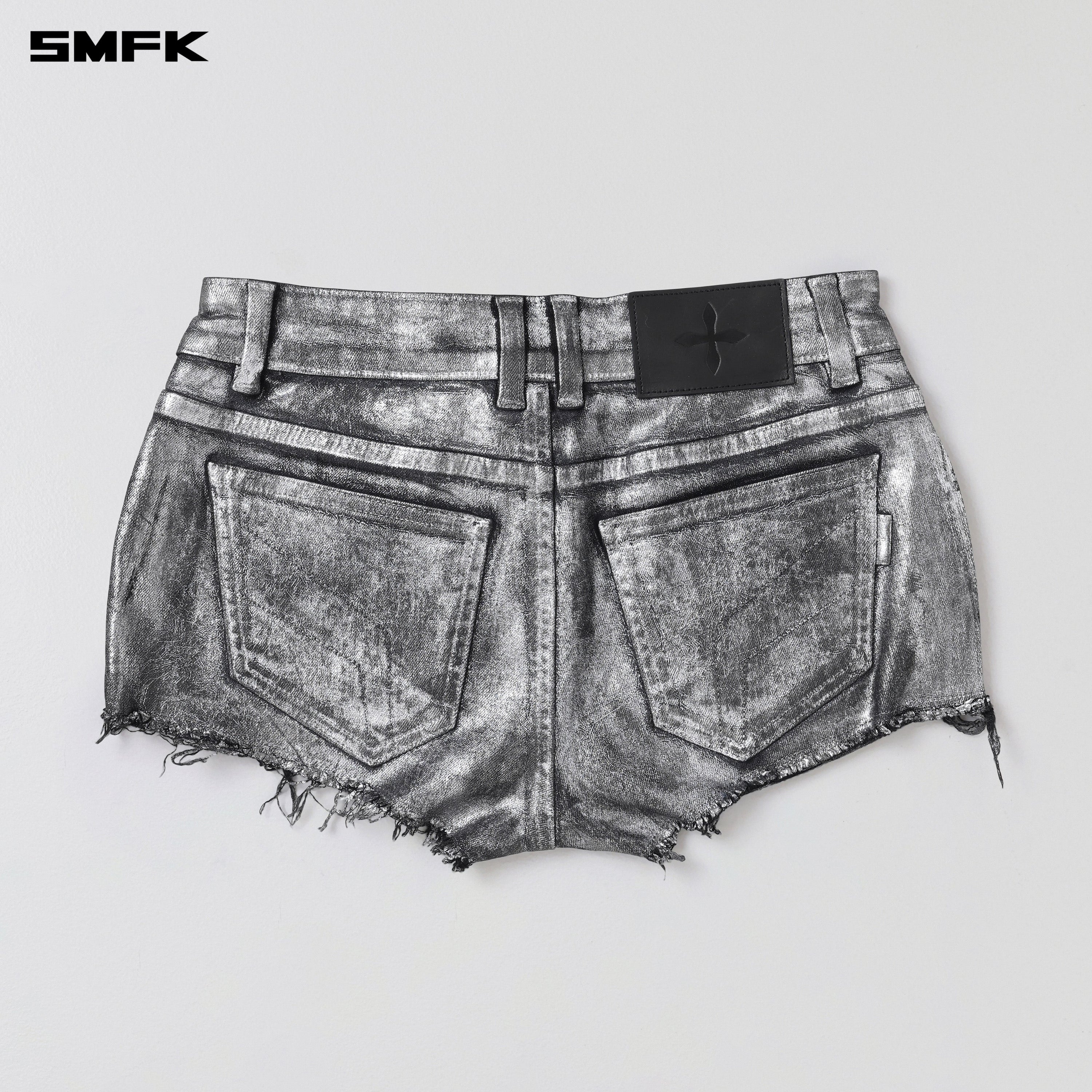WILD MIRAGE LOW-WASIT DENIM SHORTS/E-COTTON SILVER NEBULA
