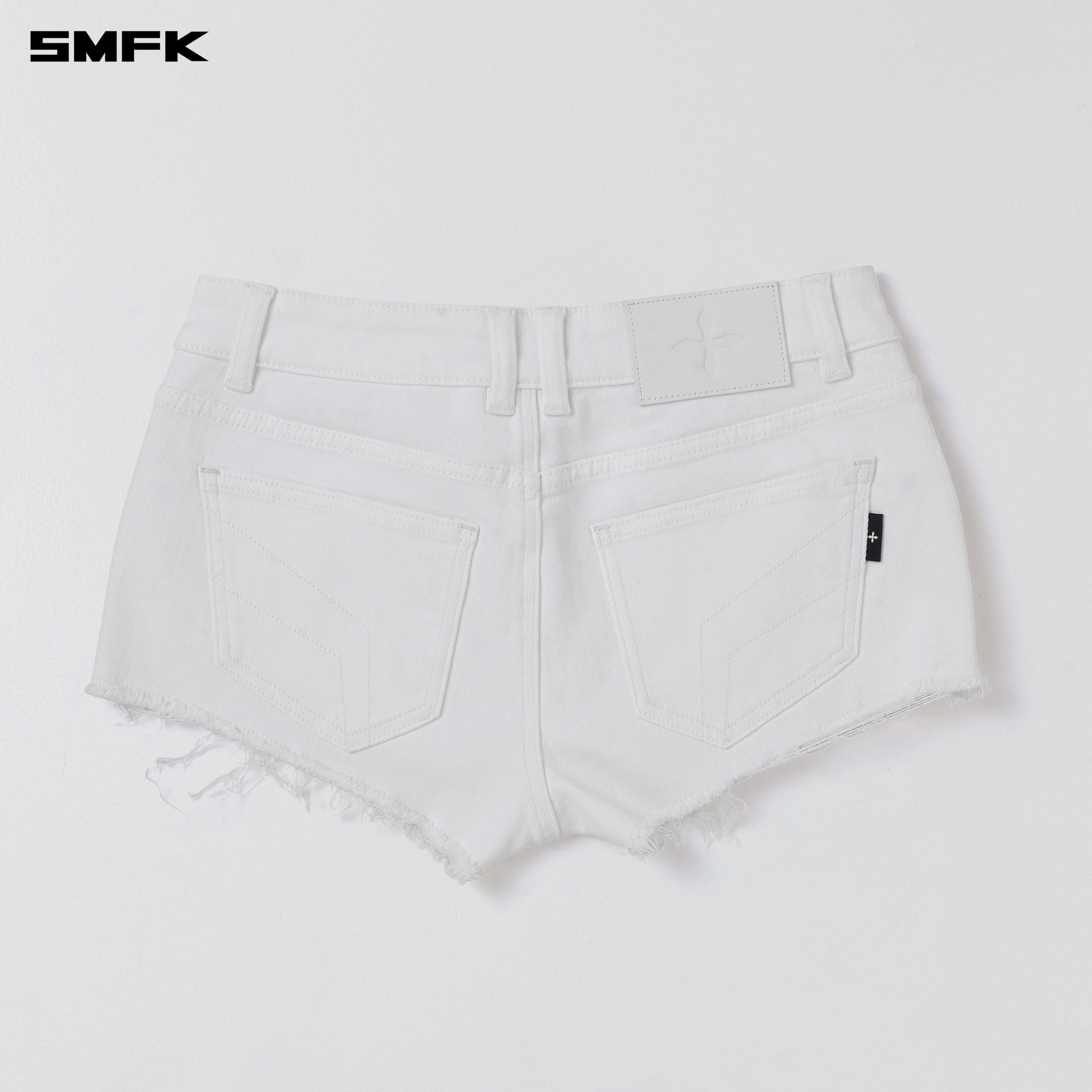WILD MIRAGE LOW-WASIT DENIM SHORTS/E-COTTON CLOUD WHITE