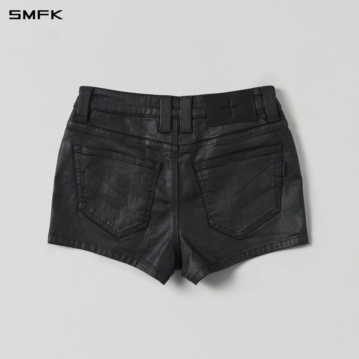 WILD MIRAGE HANDCRAFT WAX SKINNY RIDER SHORTS/E-COTTON+WAX INK BLACK