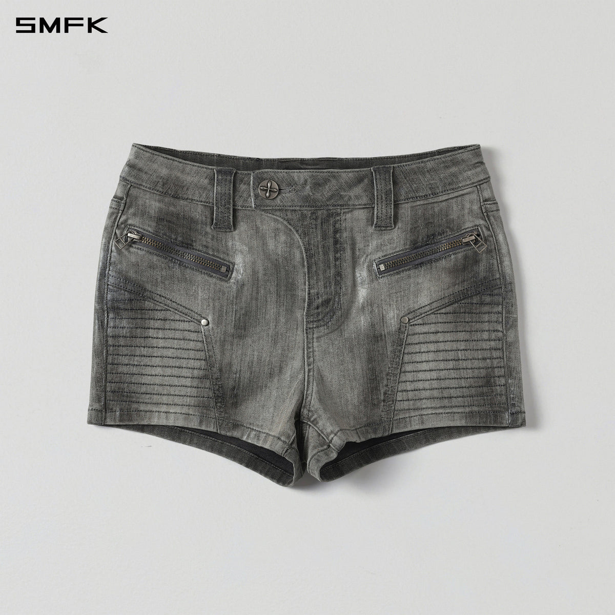 WILD MIRAGE HANDCRAFT WAX SKINNY RIDER SHORTS/E-COTTON+WAX TWILIGHT GREY